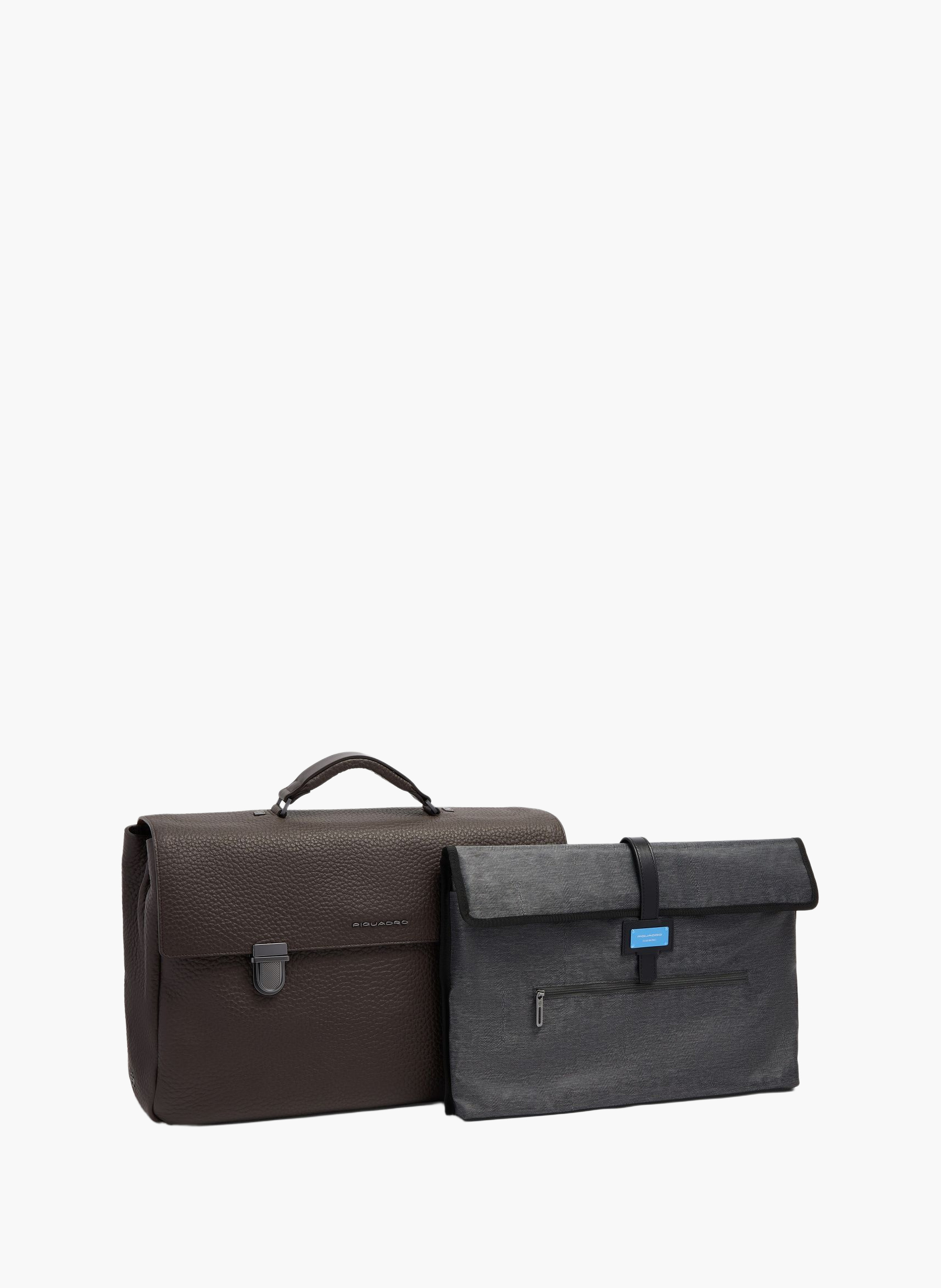 Sac pour ordinateur 15,6", personnalisable PIQUADRO Marron
