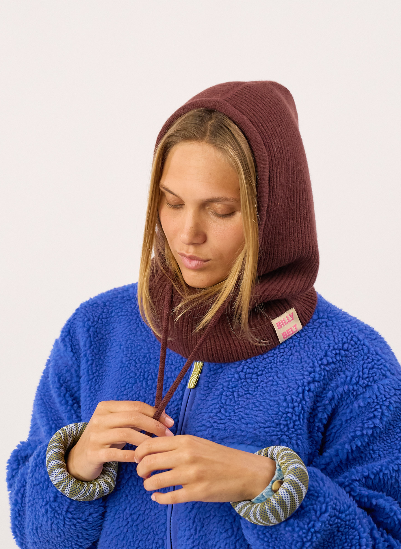Cagoule en laine BILLYBELT Marron