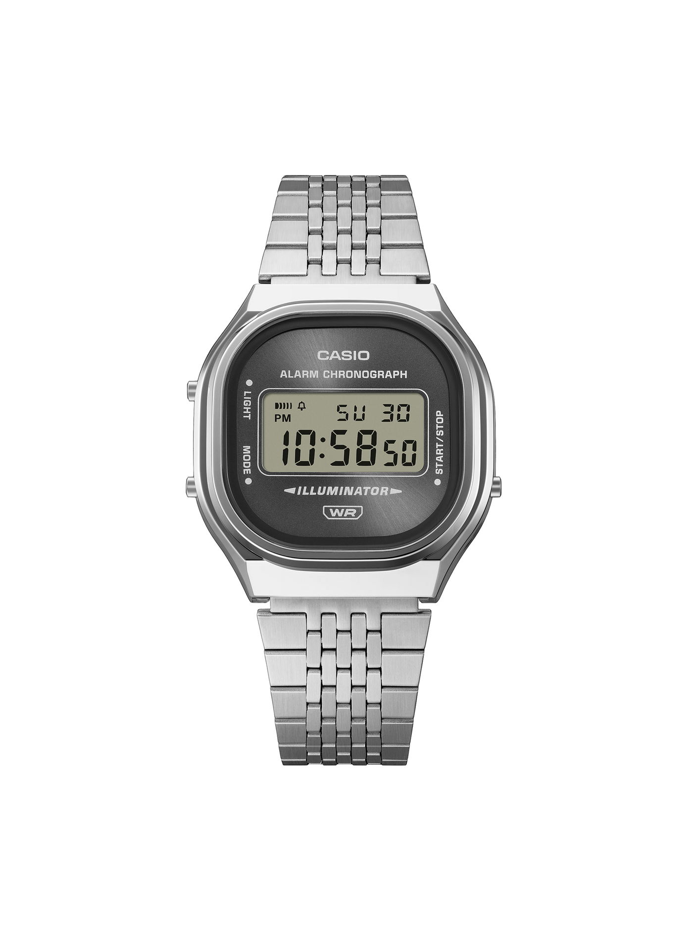 Montre quartz Casio vintage en acier inoxydable CASIO Gris