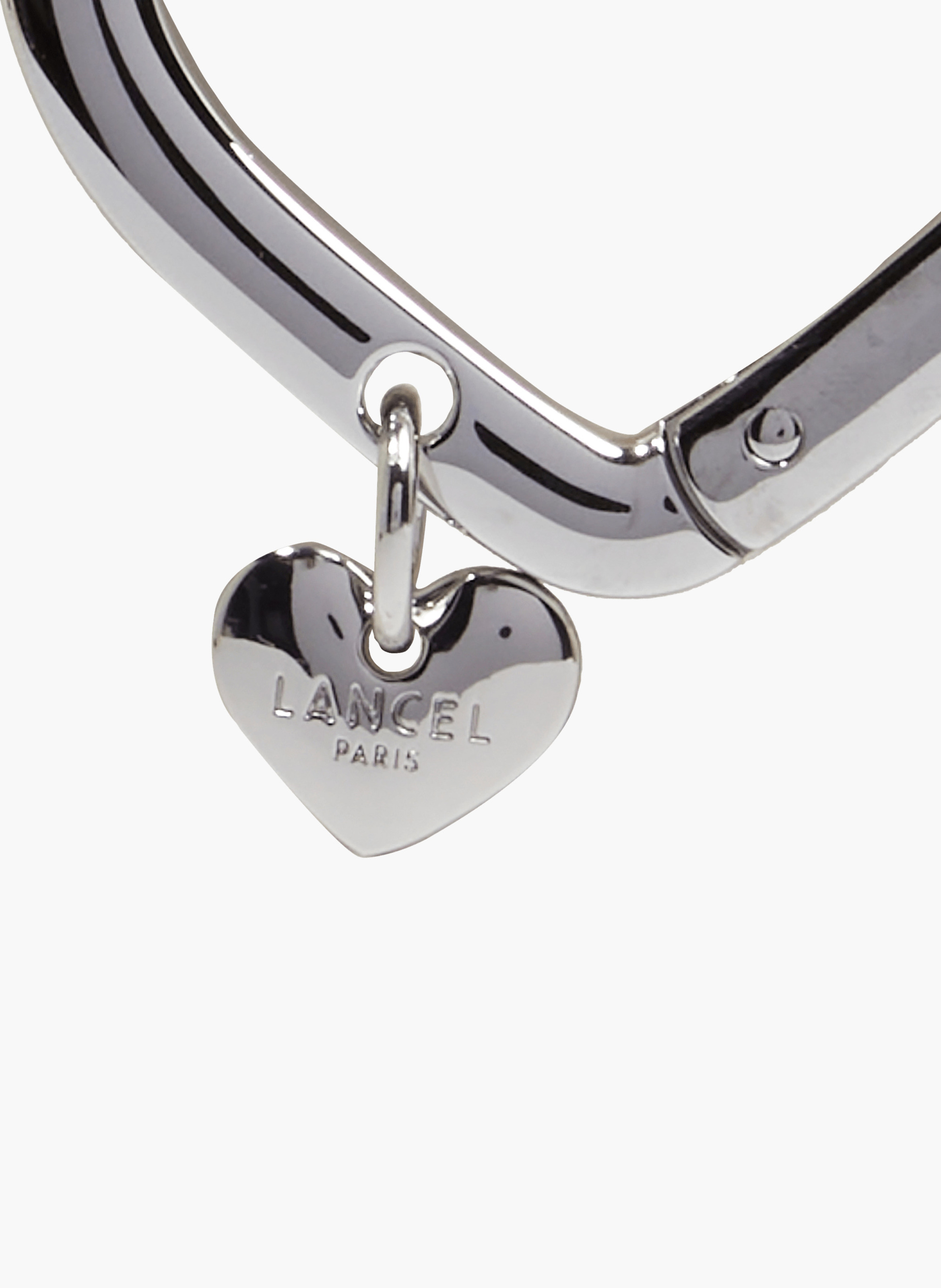 Bijou de sac cœur enveloppe de lancel en cuir LANCEL Argent