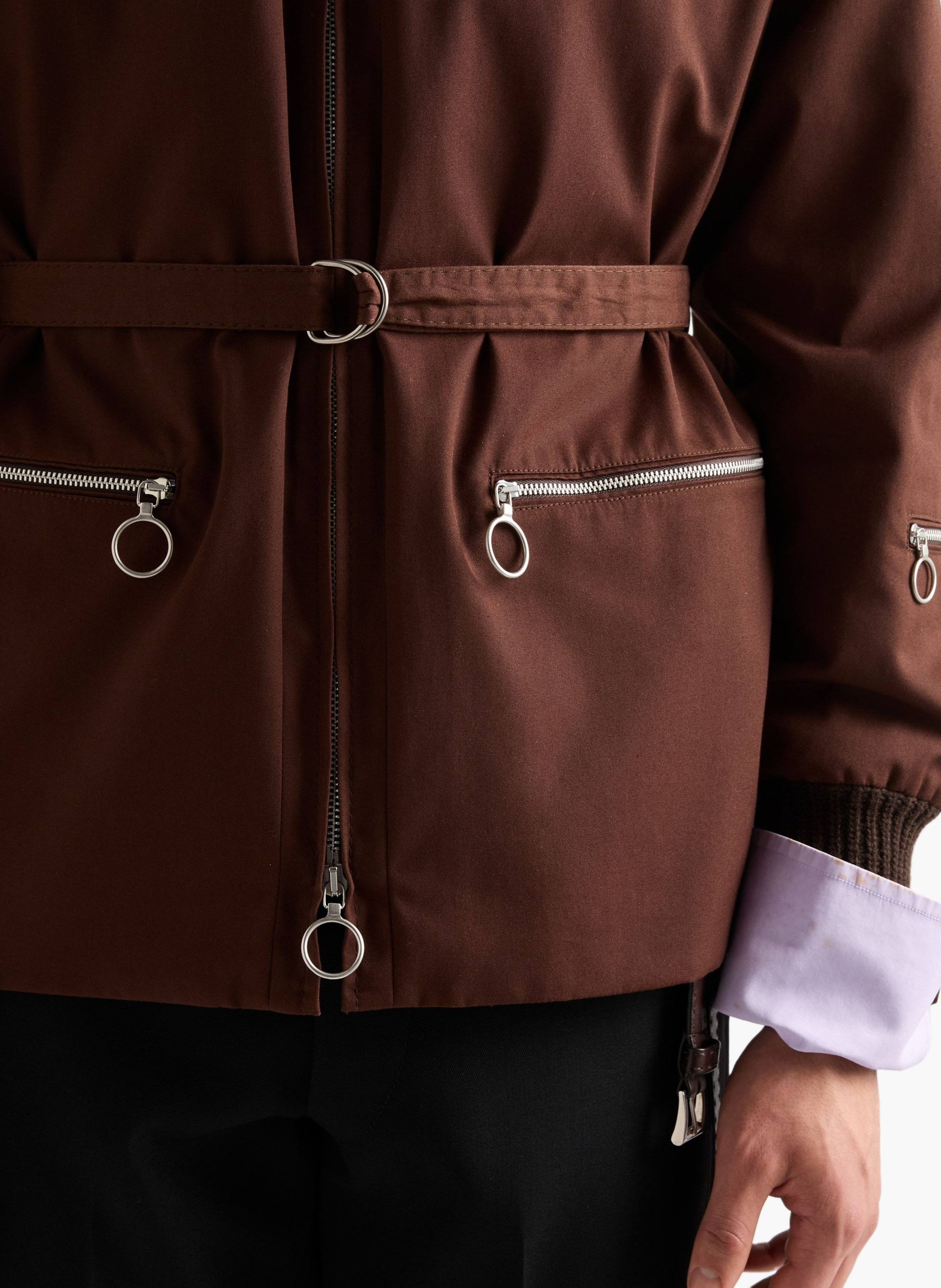 Veste en tissu technique PRADA Marron
