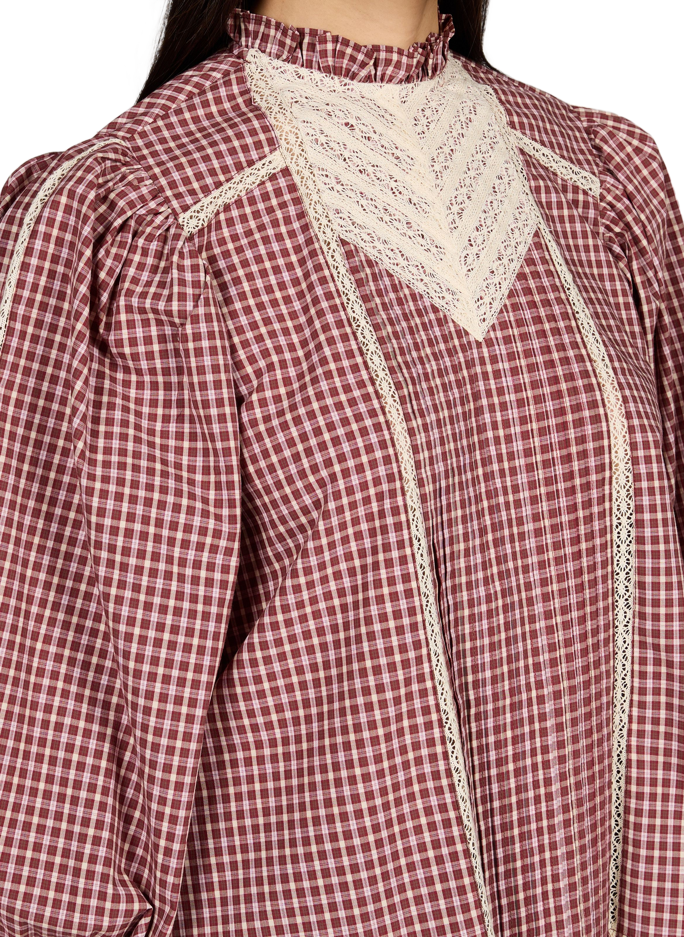 Ruime blouse met print van katoen GARANCE Roze