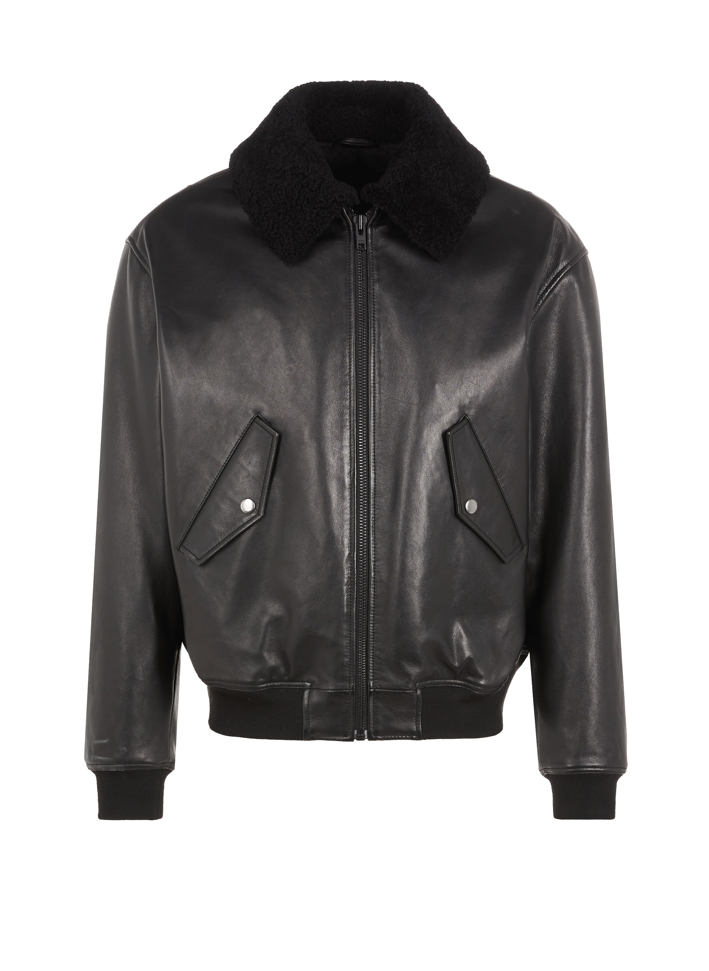 SAISON 1865 Leather jacket Black