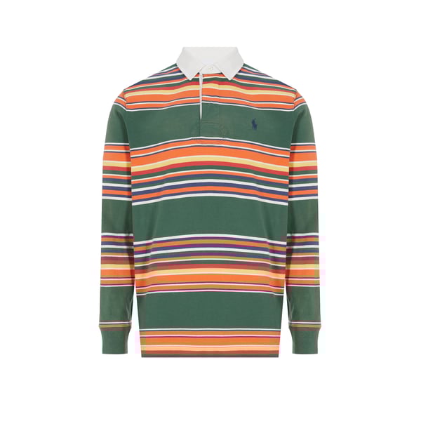 Polo rayé à manches longues