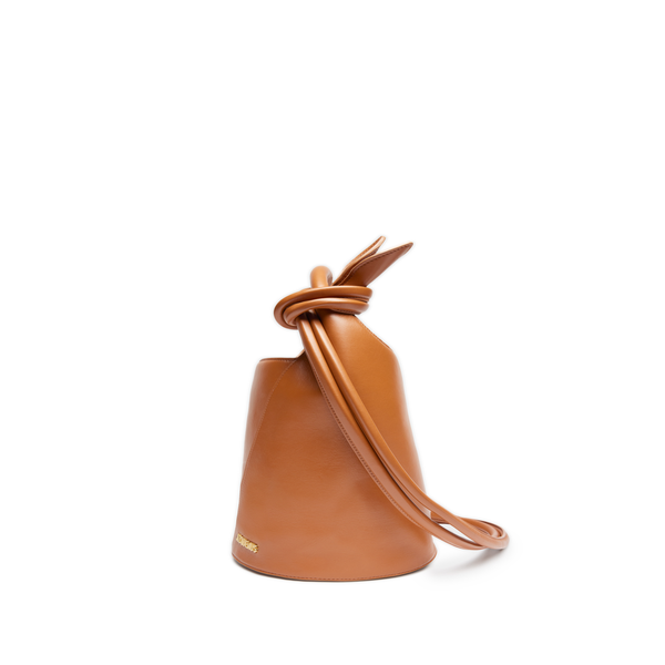 Jacquemus Le Petit Tourni Leather Handbag In Brown