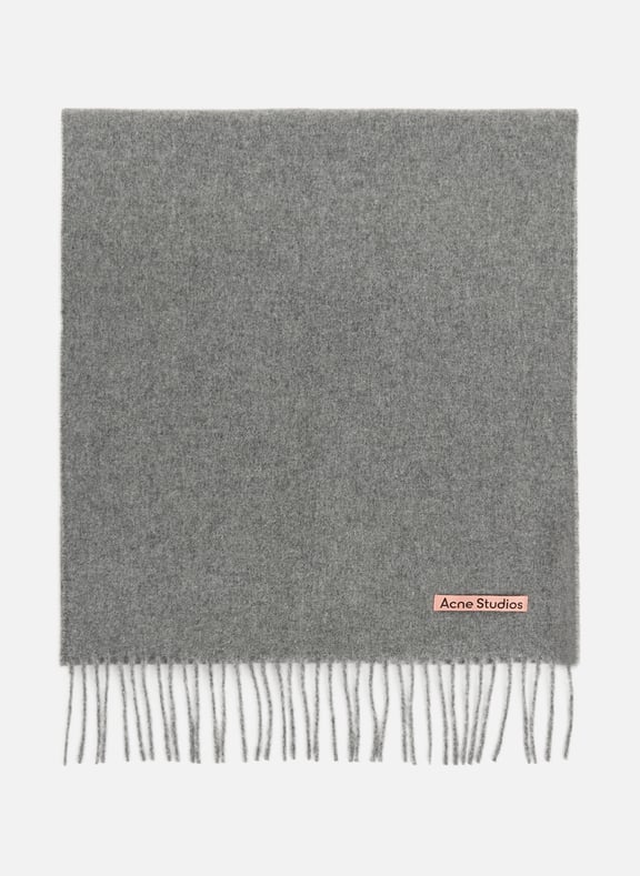 Scarf with a plain and checked appearance Grey by ACNE STUDIOS ACNE STUDIOS Scarf with a plain and checked appearance Grey