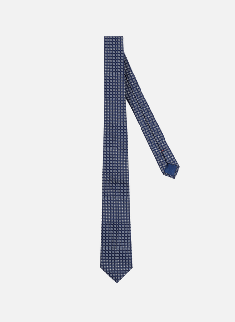 Cravate à motif carreaux BleuATELIER F&B 