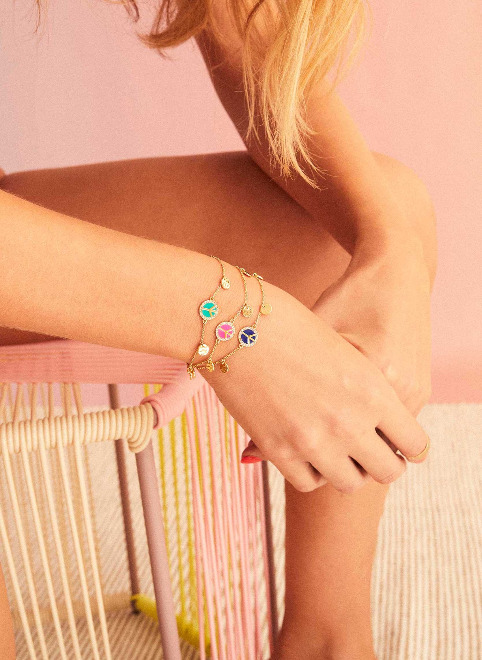 Bracelet avec pampilles joyful HIPANEMA Bleu