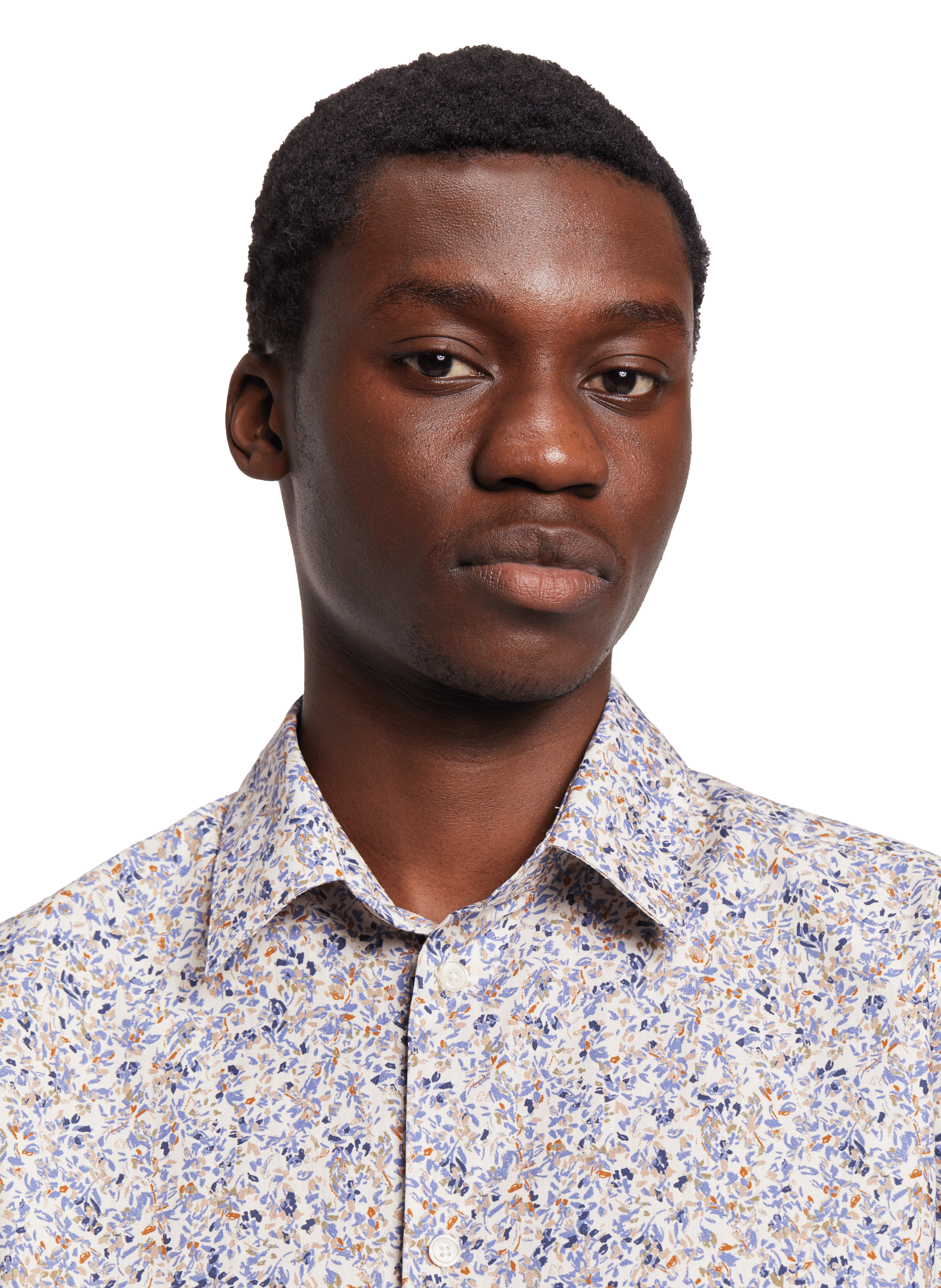 Chemise Slim imprimée  AU PRINTEMPS PARIS Beige