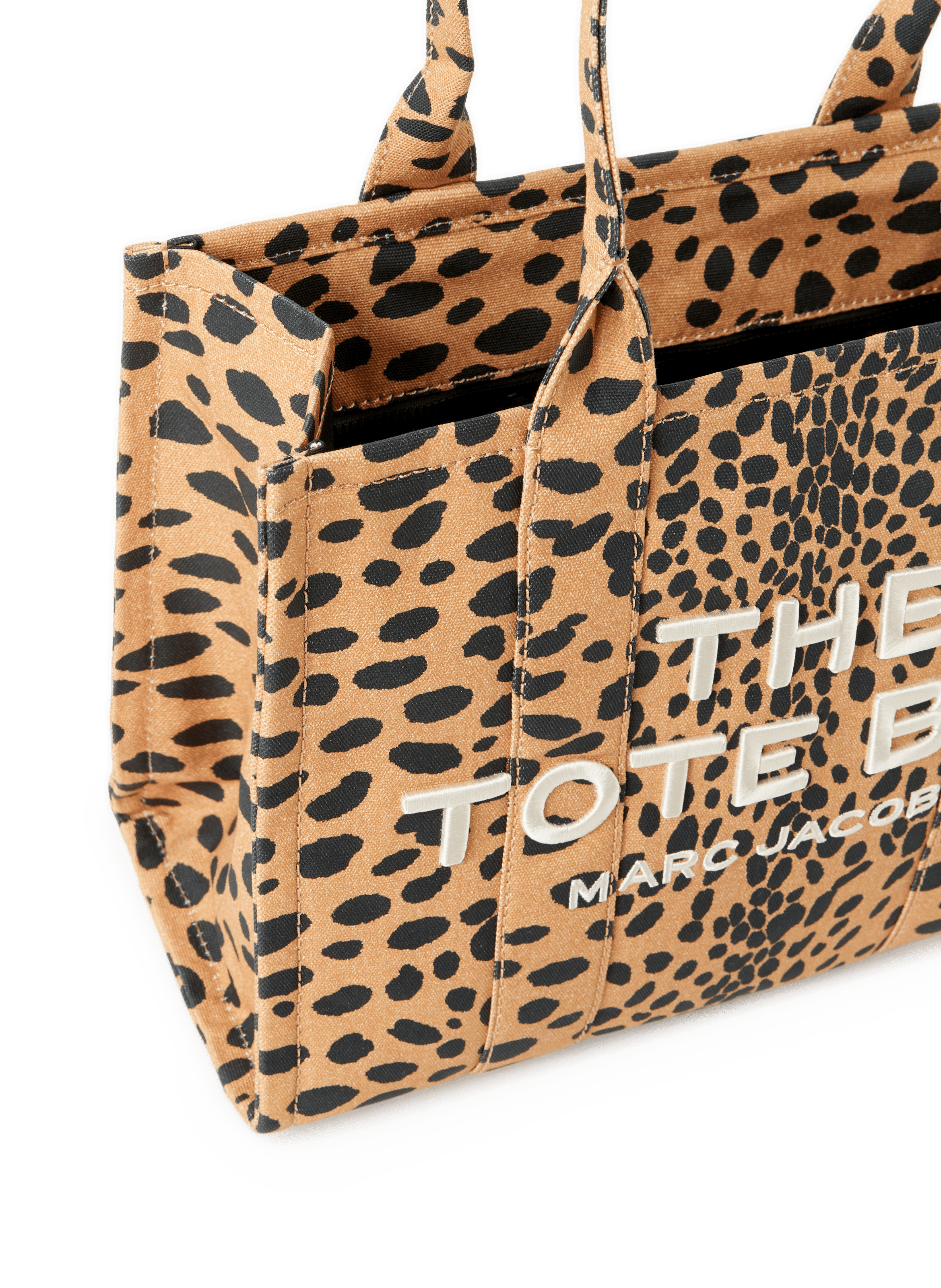 Sac cabas The Cheetah Canvas Large Tote Bag MARC JACOBS Noir