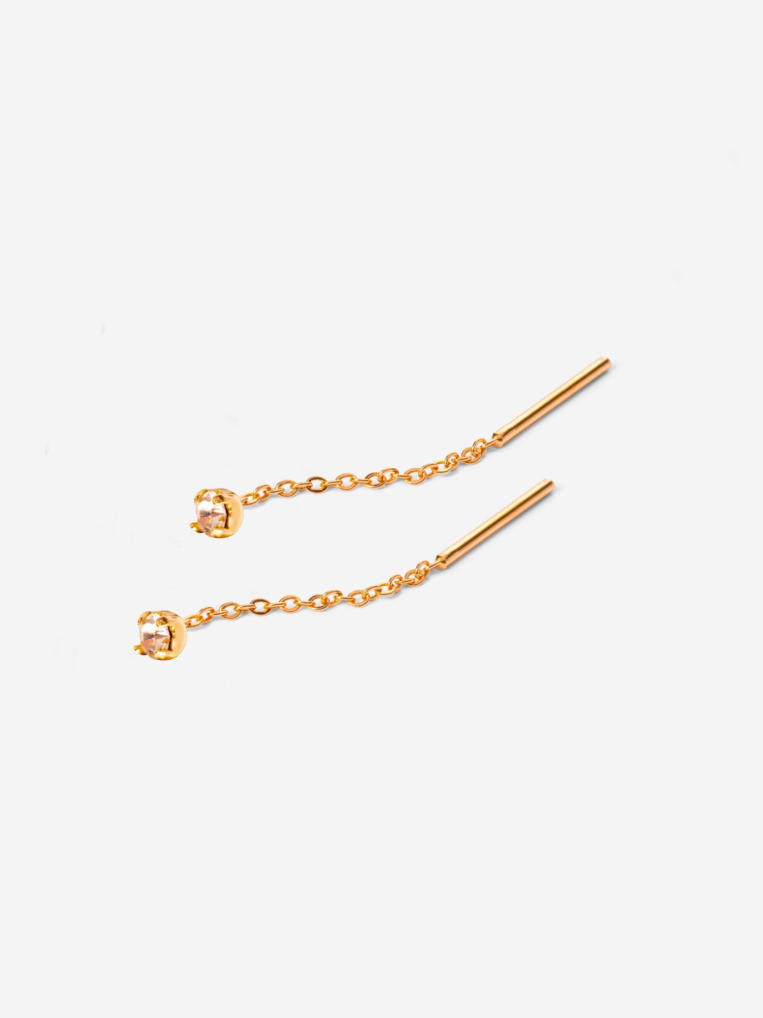 APRIL PLEASE Paire de boucles d'oreilles marius cristaux Doré