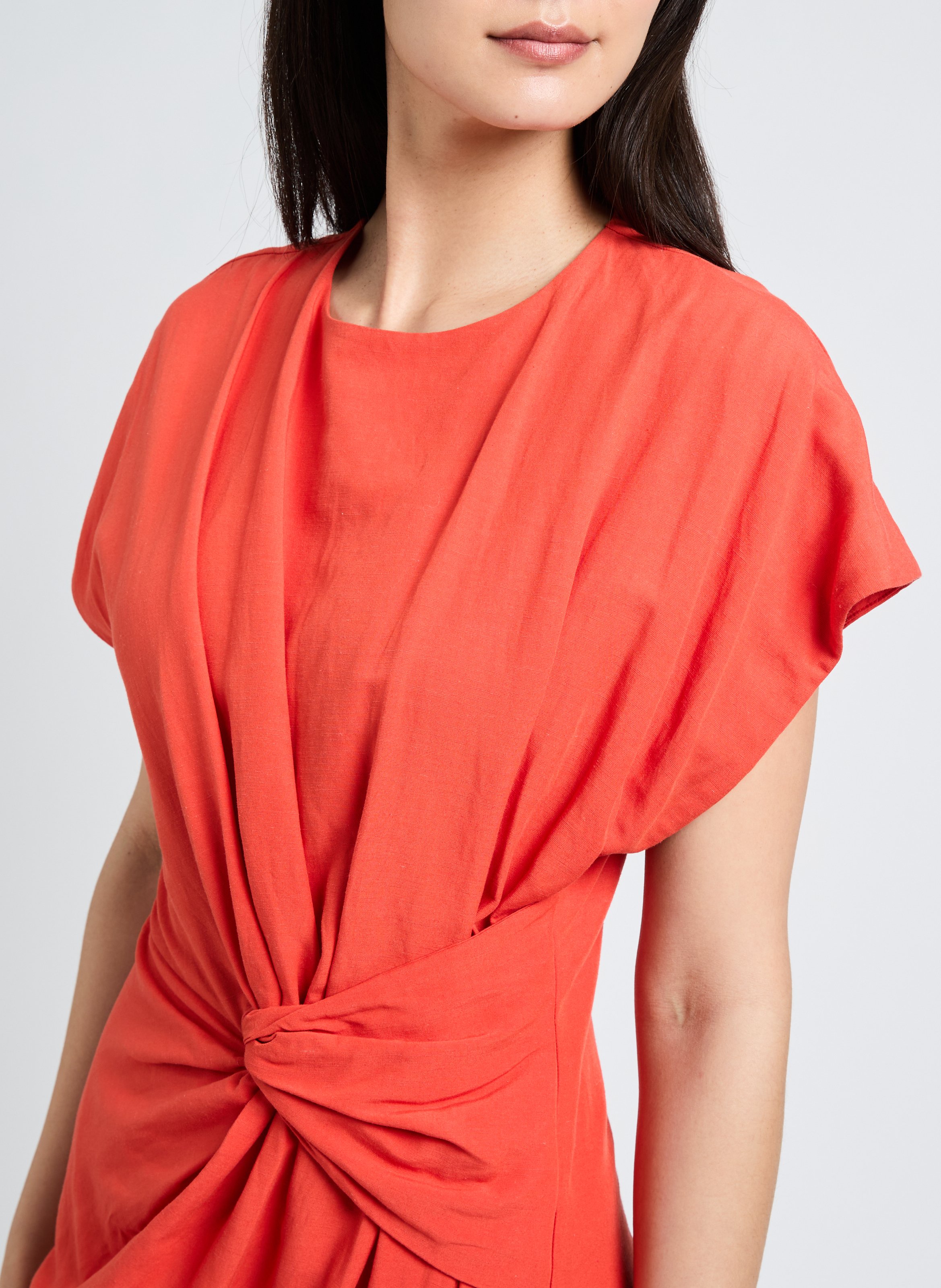 Robe longue nouée  SAISON 1865 Orange