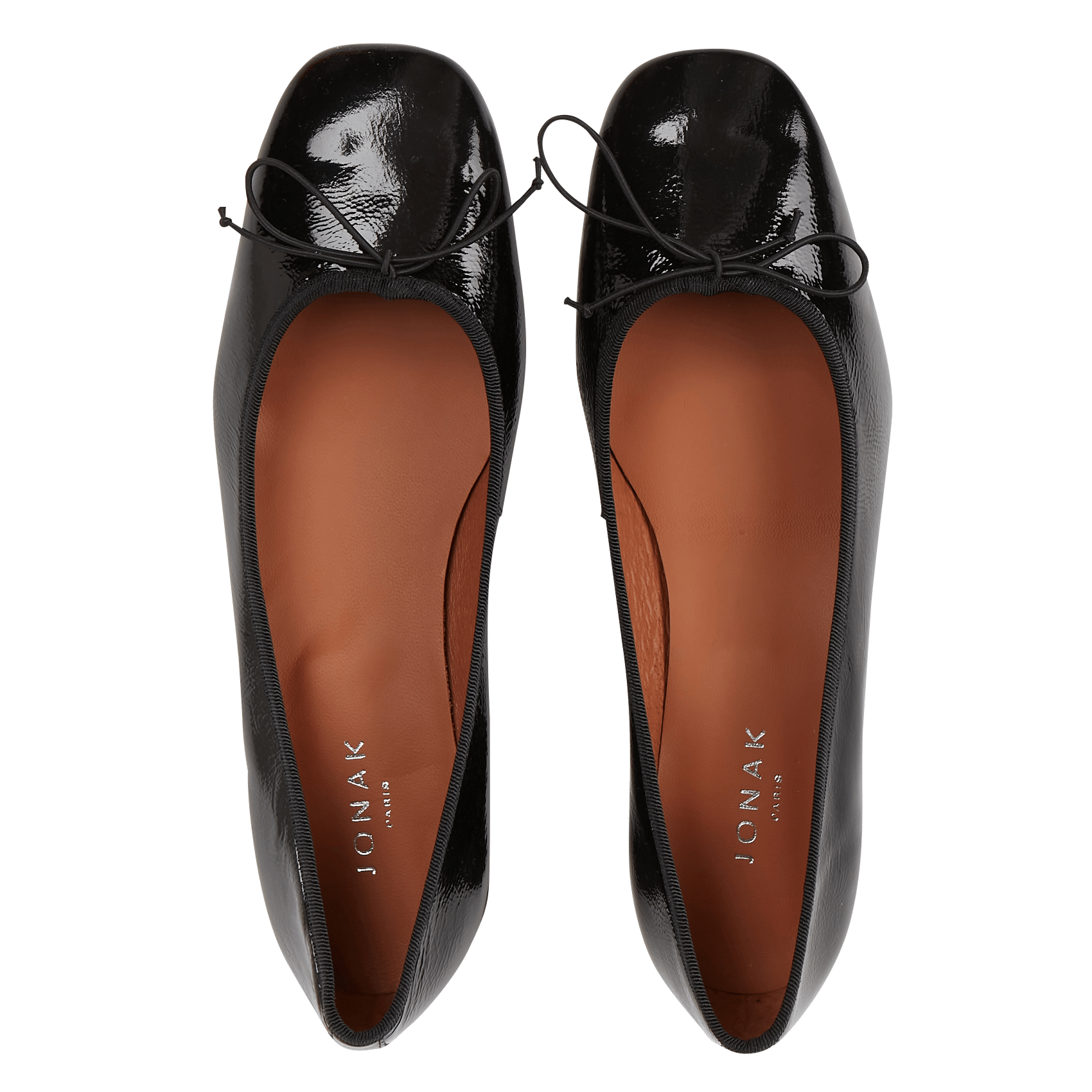 Ballerines à talons en cuir vernis dybil JONAK Noir