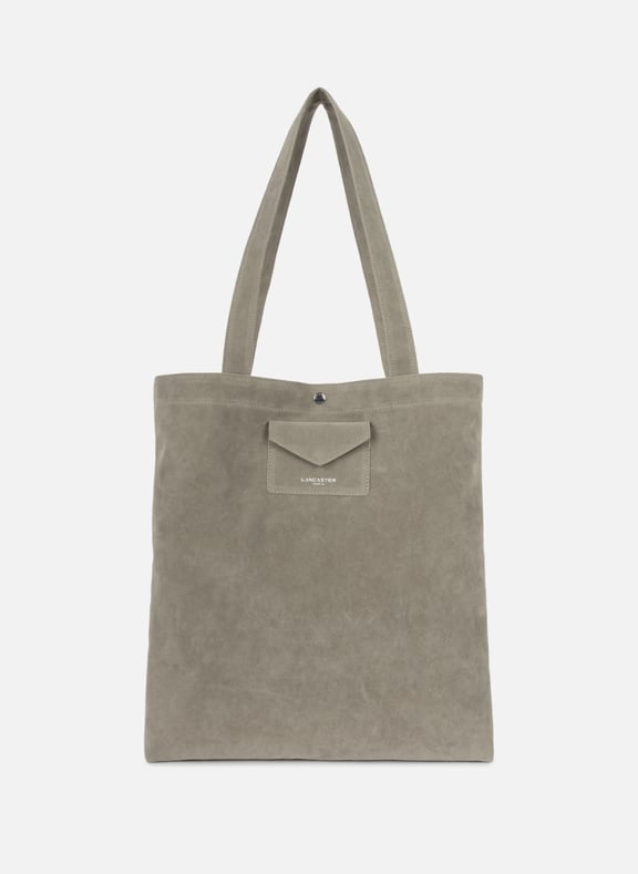 Sac cabas épaule - suédine kba Gris by LANCASTER LANCASTER Sac cabas épaule - suédine kba Gris