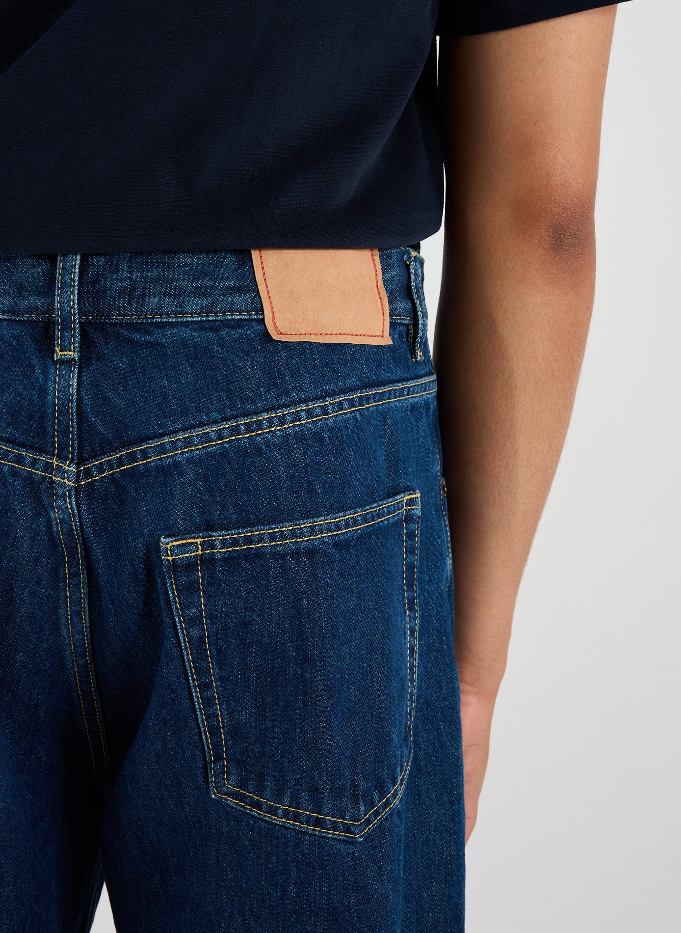 Relaxed straight-leg cotton jeans JEANERICA DENIM Blue