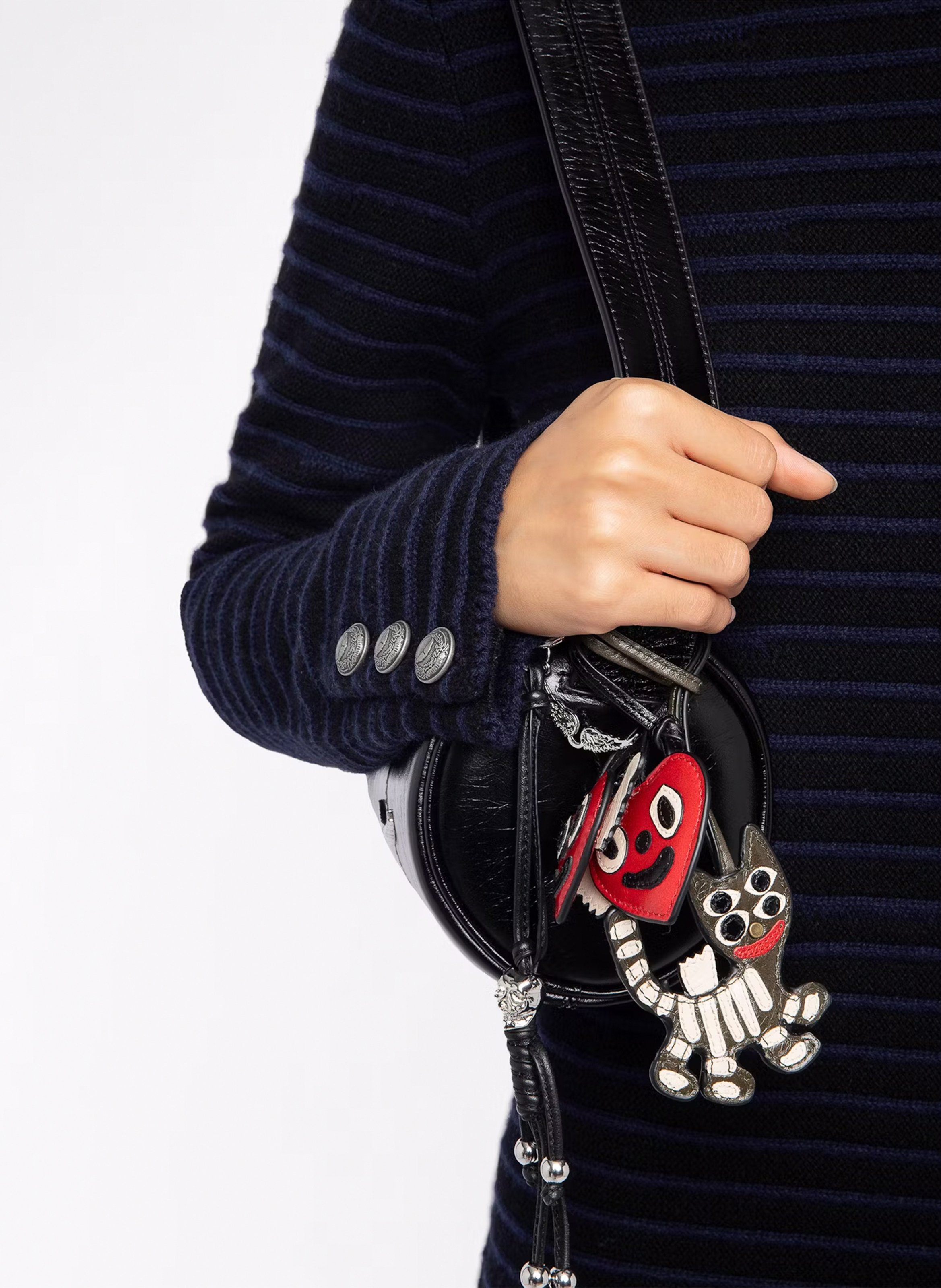 Robe courte col rond en laine mélangée maltyd ZADIG&VOLTAIRE Noir