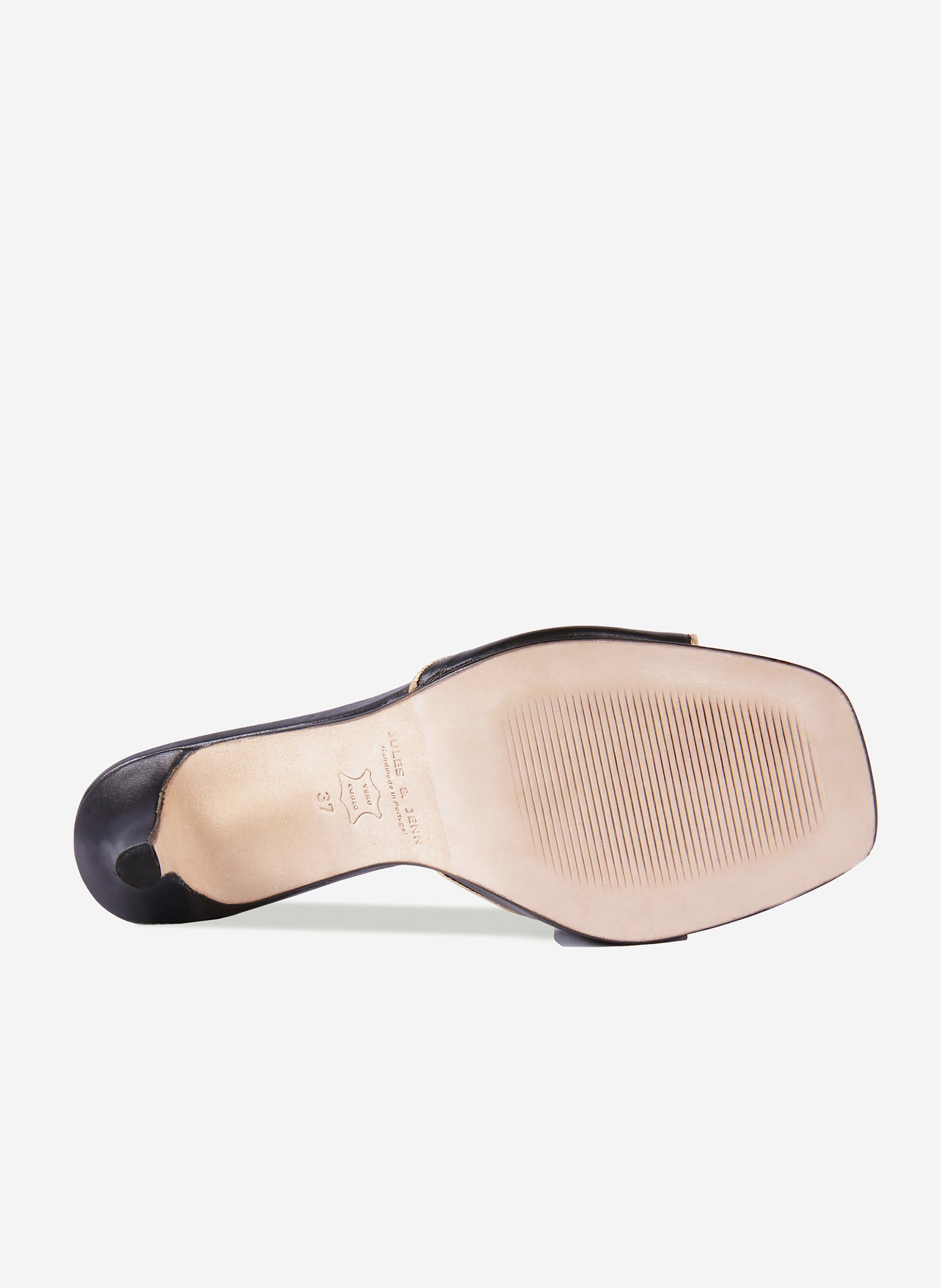 Mules talon fin cuir JULES & JENN Noir