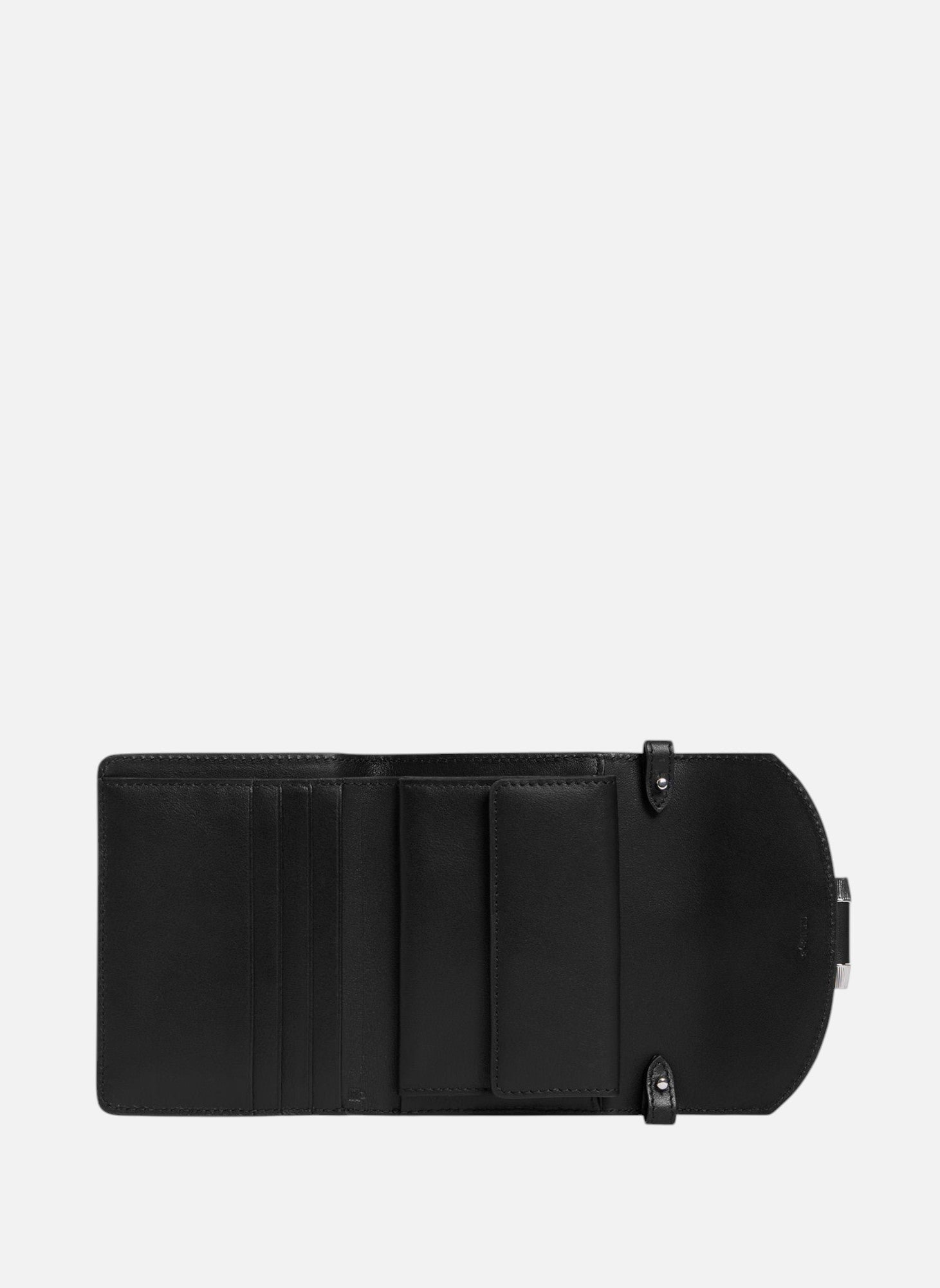 Porte cartes à bandoulière amovible pia en cuir lisse LE TANNEUR Noir