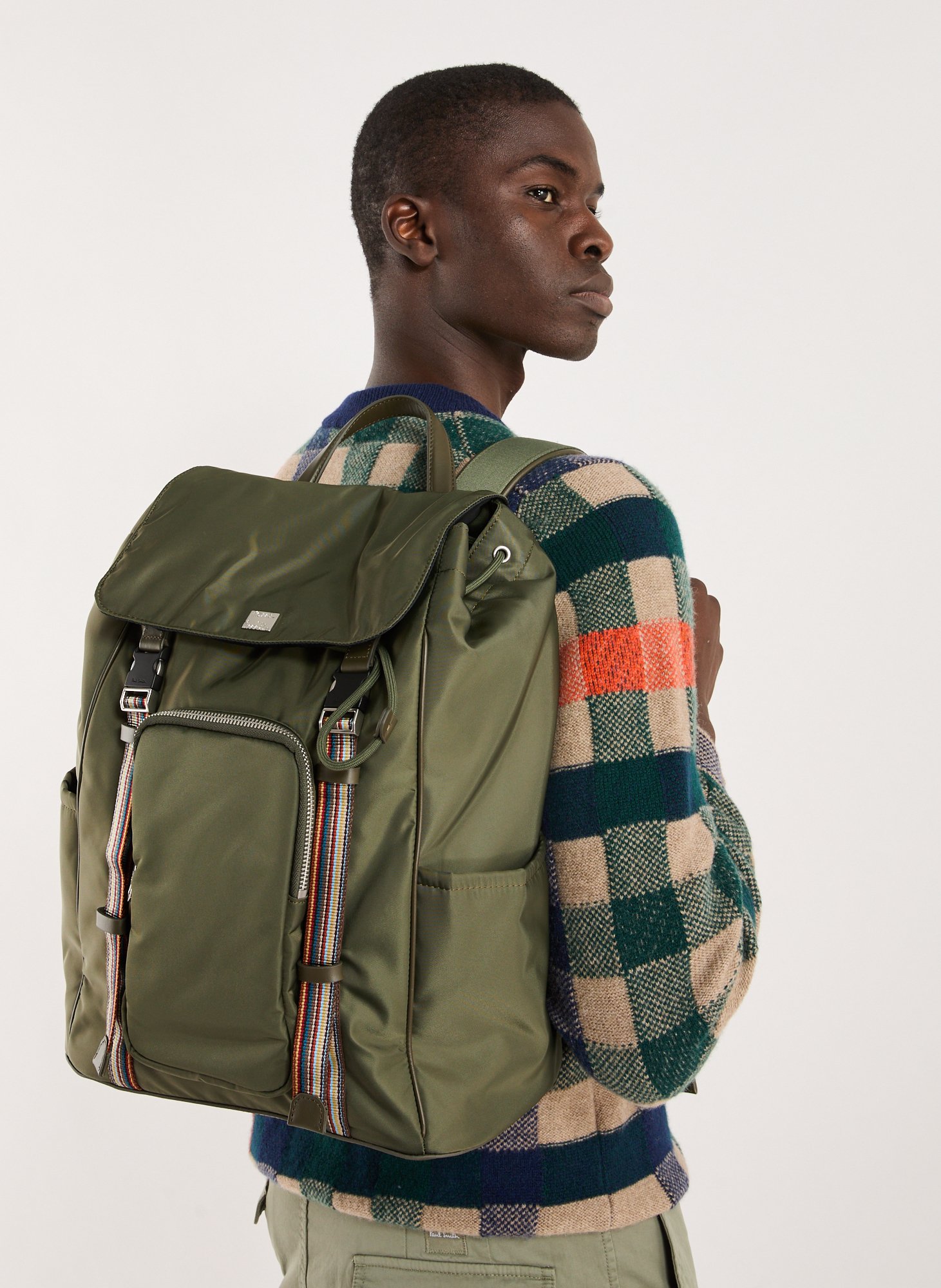 Sac à dos en nylon PAUL SMITH Kaki