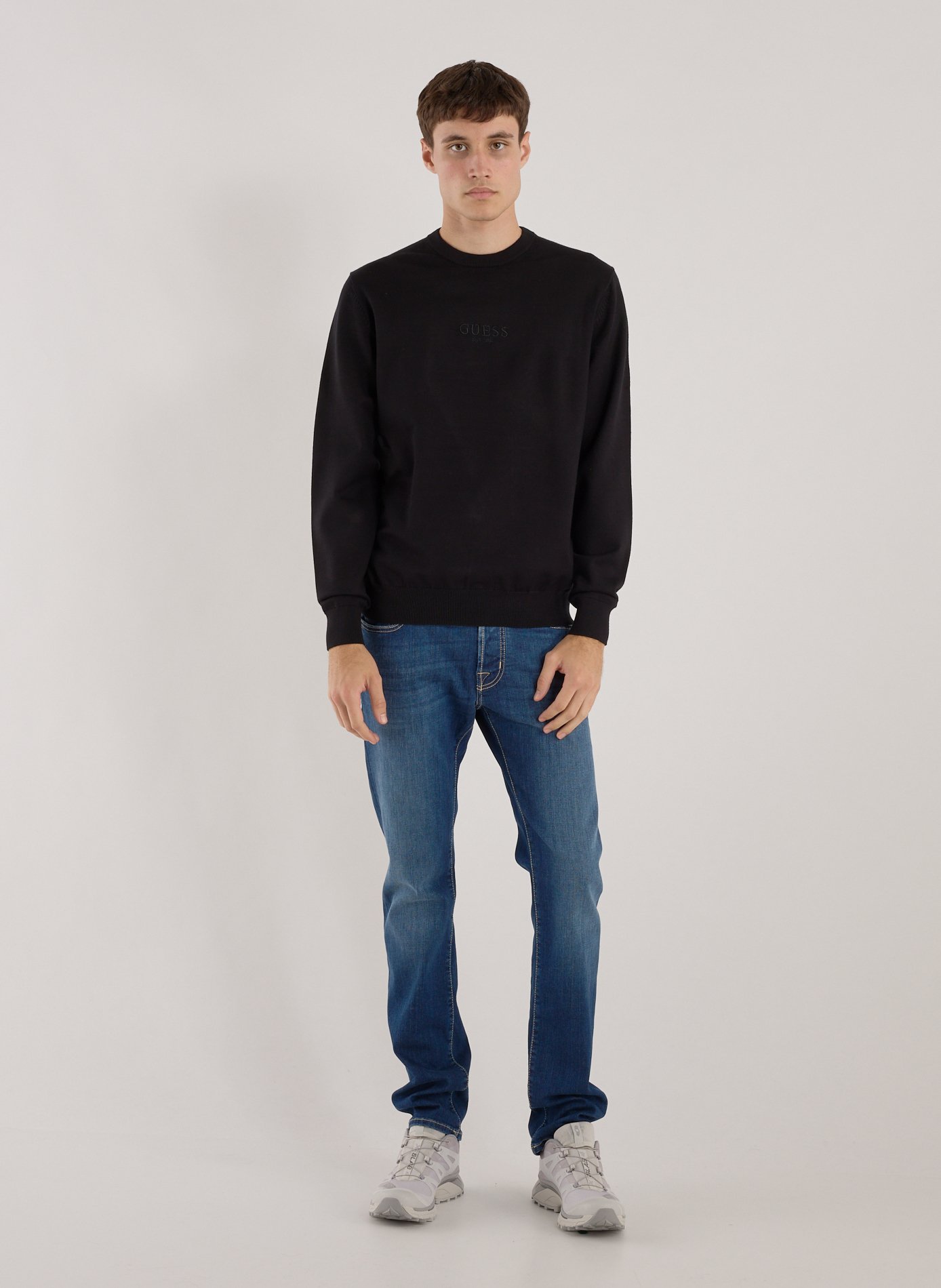 Straight logo sweater GUESS Black