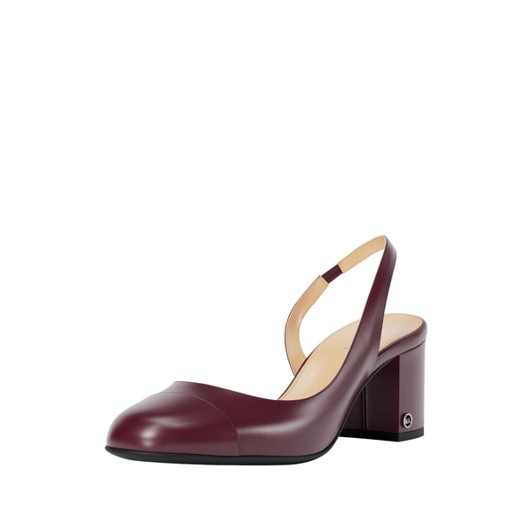 Sling-back unies en cuir