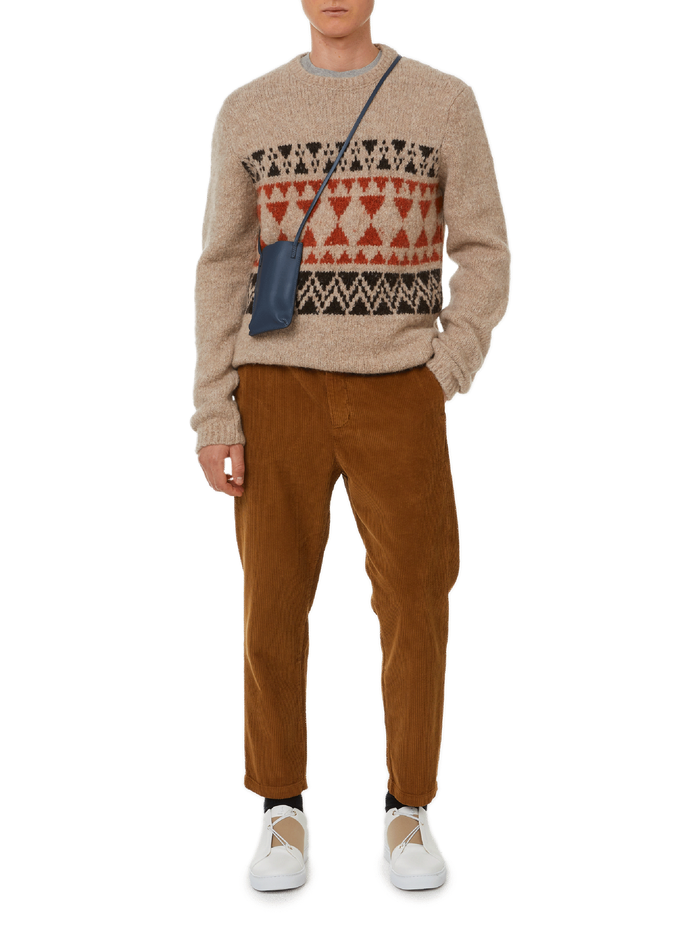 Pochette pour téléphone en cuir SAISON 1865 Bleu