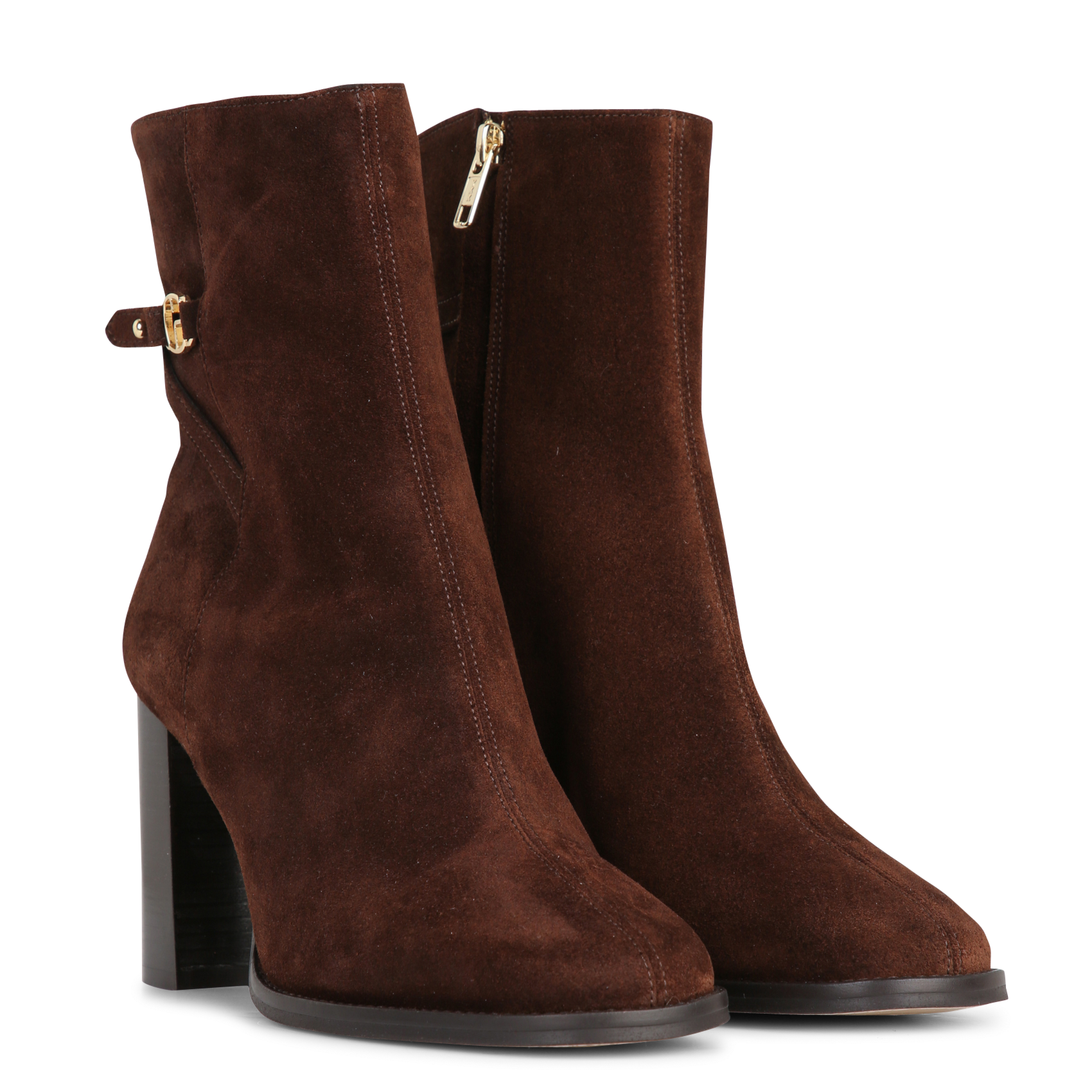 Bottines en cuir aprune CLAUDIE PIERLOT Marron