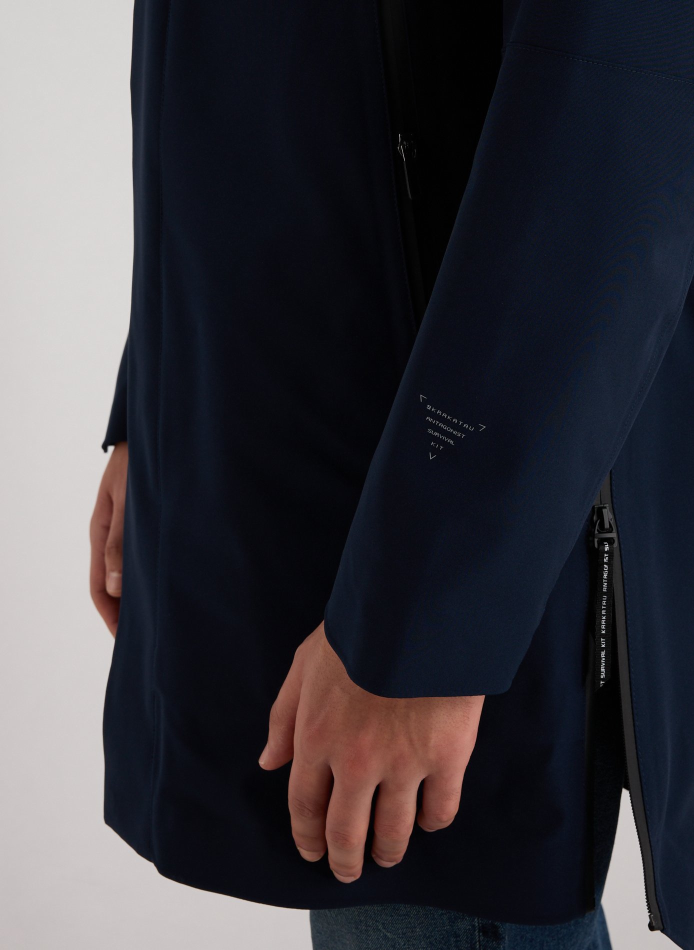 Parka with removable lining and hood KRAKATAU Blue