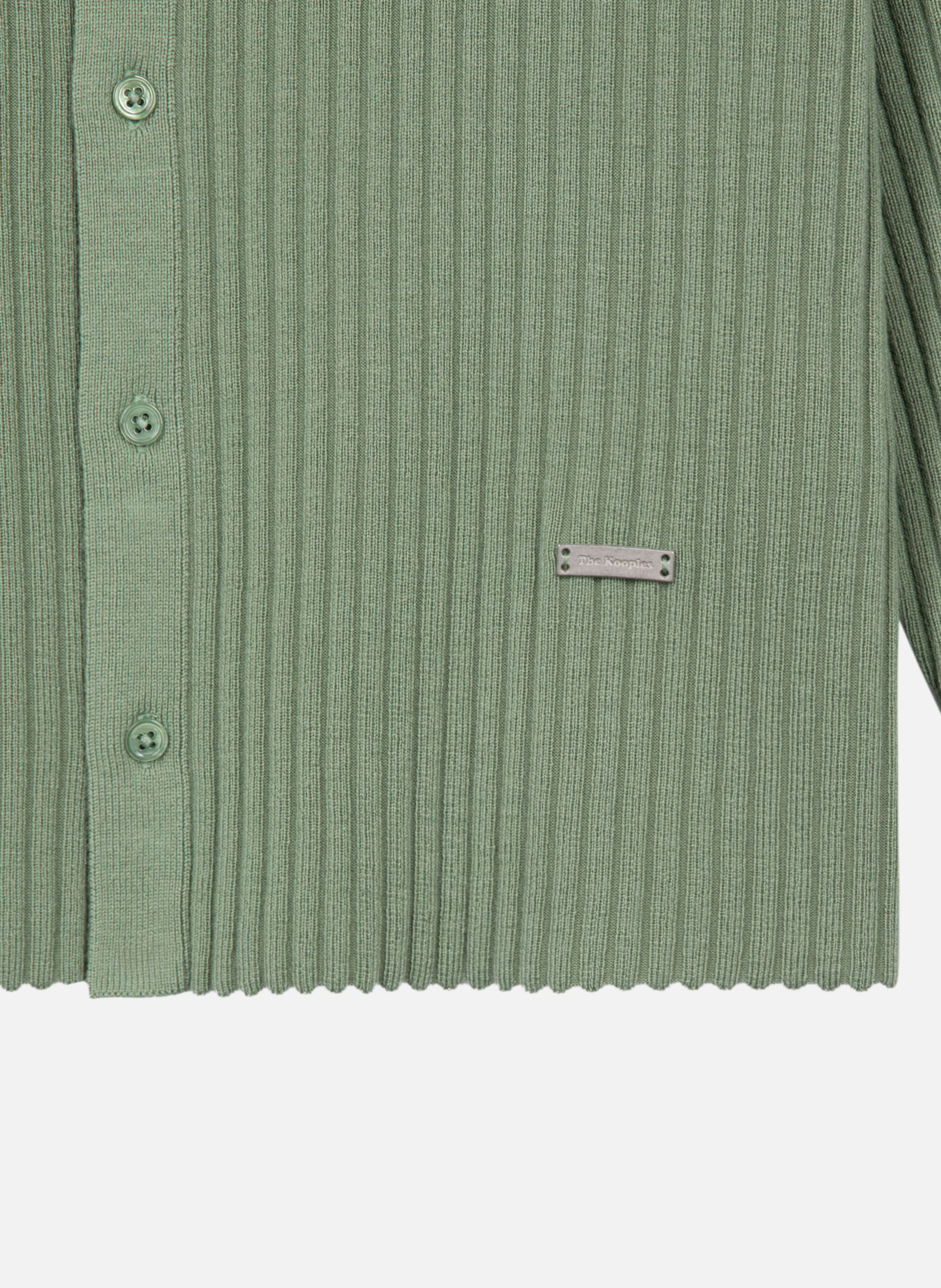 Cardigan à côtes THE KOOPLES Vert