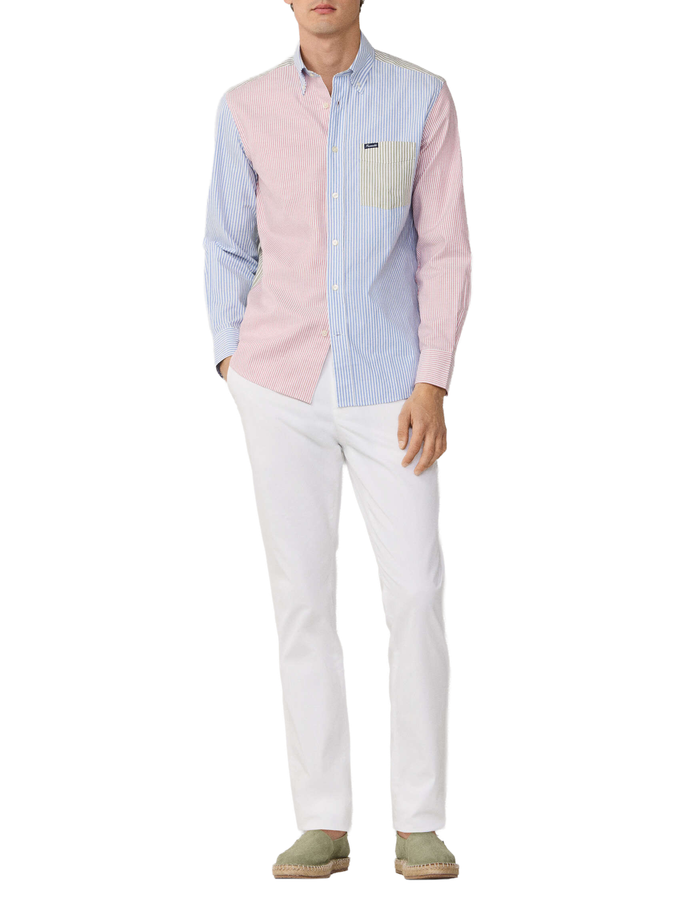 Striped cotton shirt FACONNABLE Red