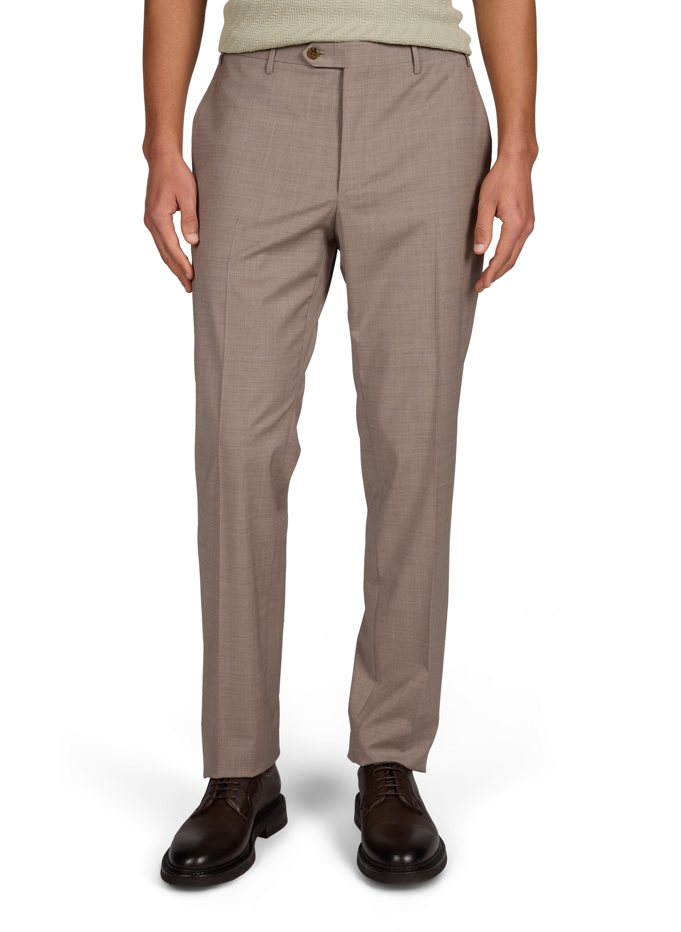 Regular wool blend trousers CORNELIANI Beige