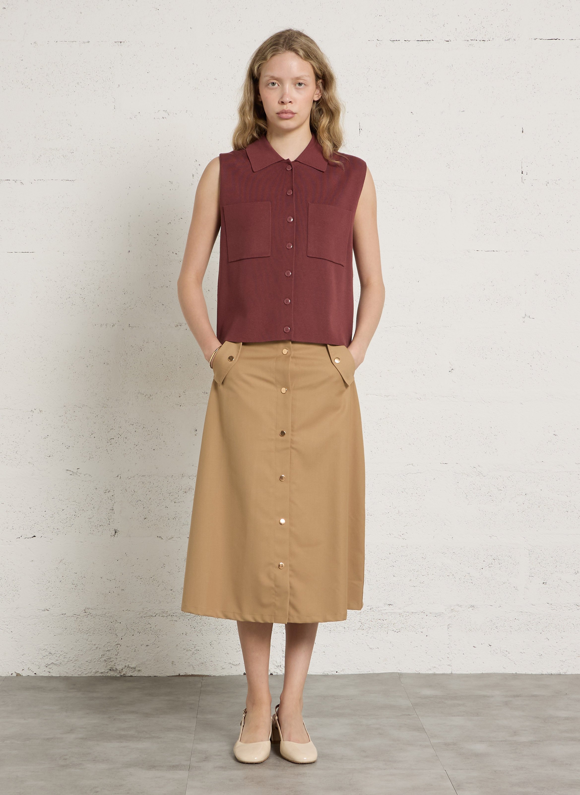 Gilet col classique petra MAISON 123 Rose