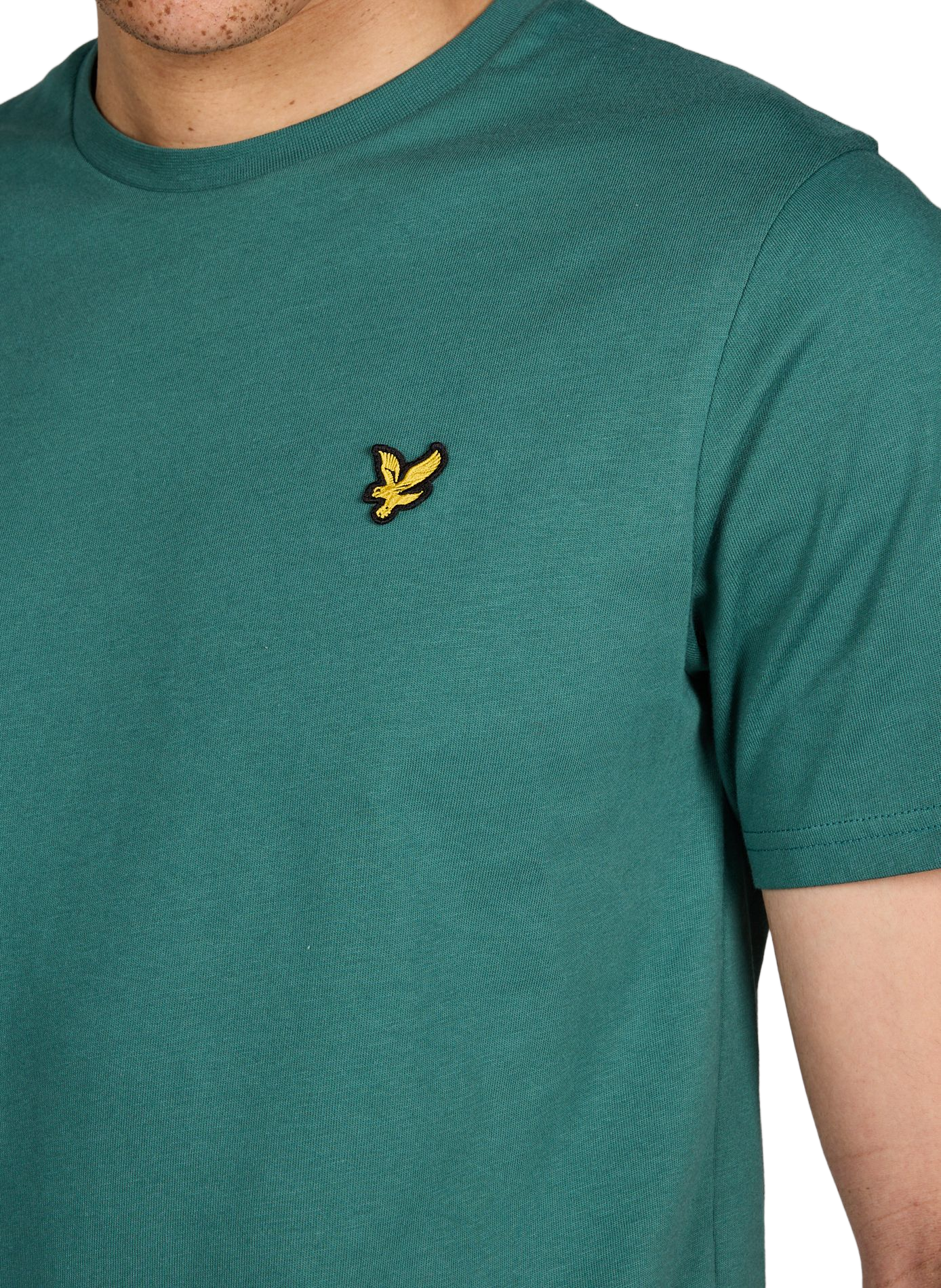 T-shirt col rond en coton LYLE & SCOTT Vert