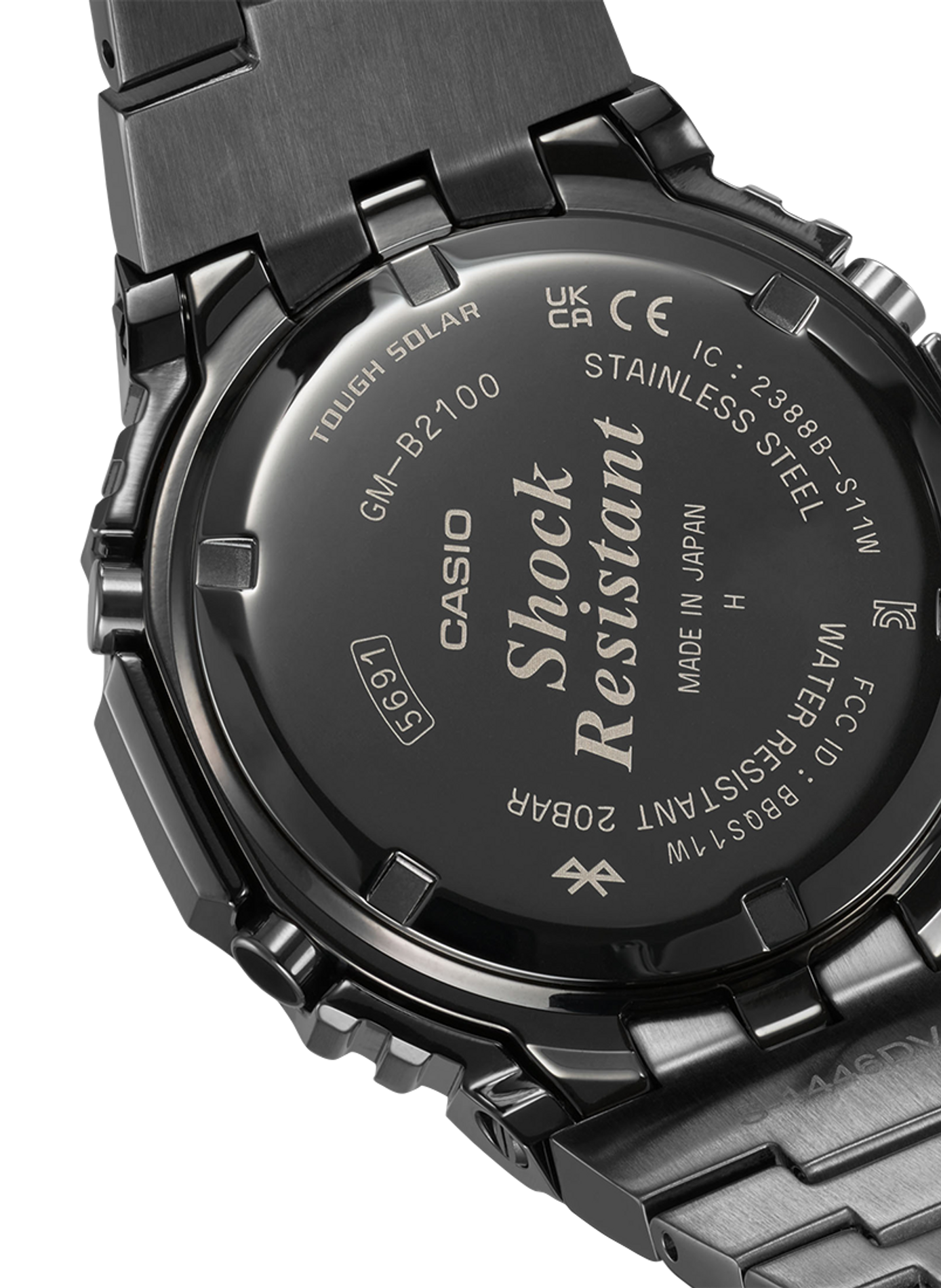 Montre quartz chrono en acier inoxydable G-SHOCK Noir