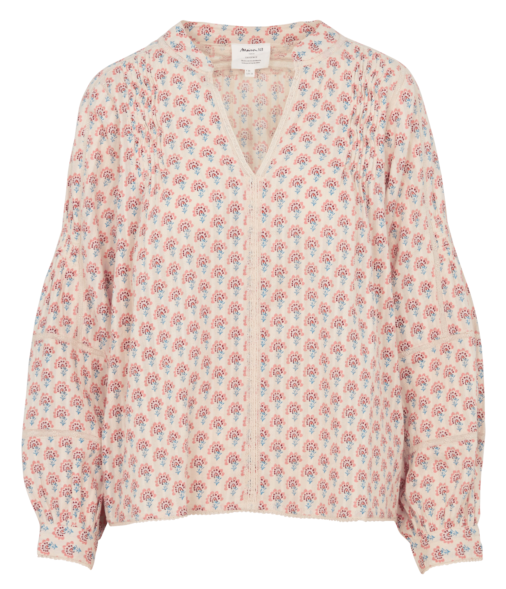 Top col tunisien en coton denny MAISON 123 Beige