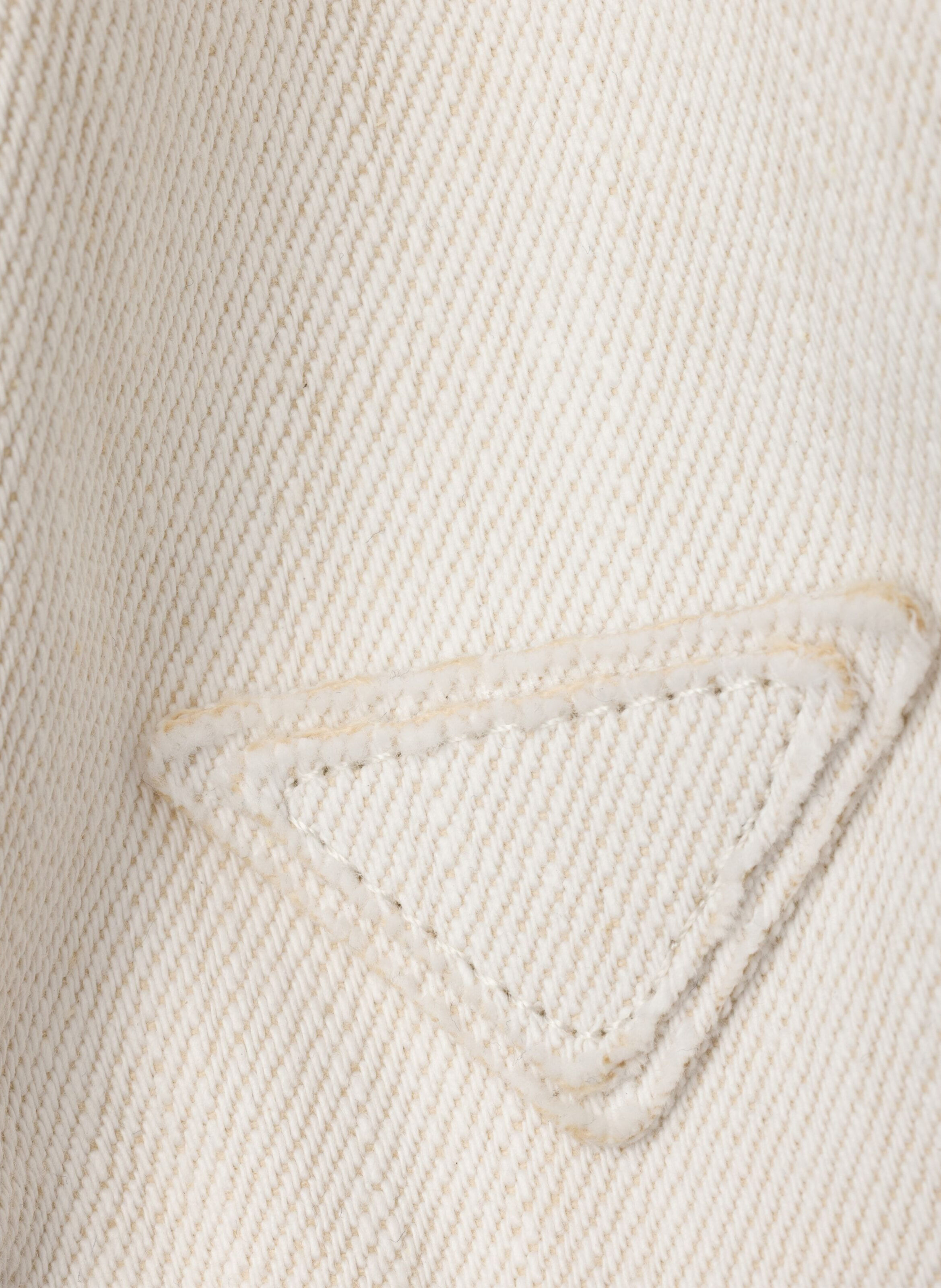 Casquette de baseball en denim PRADA Blanc