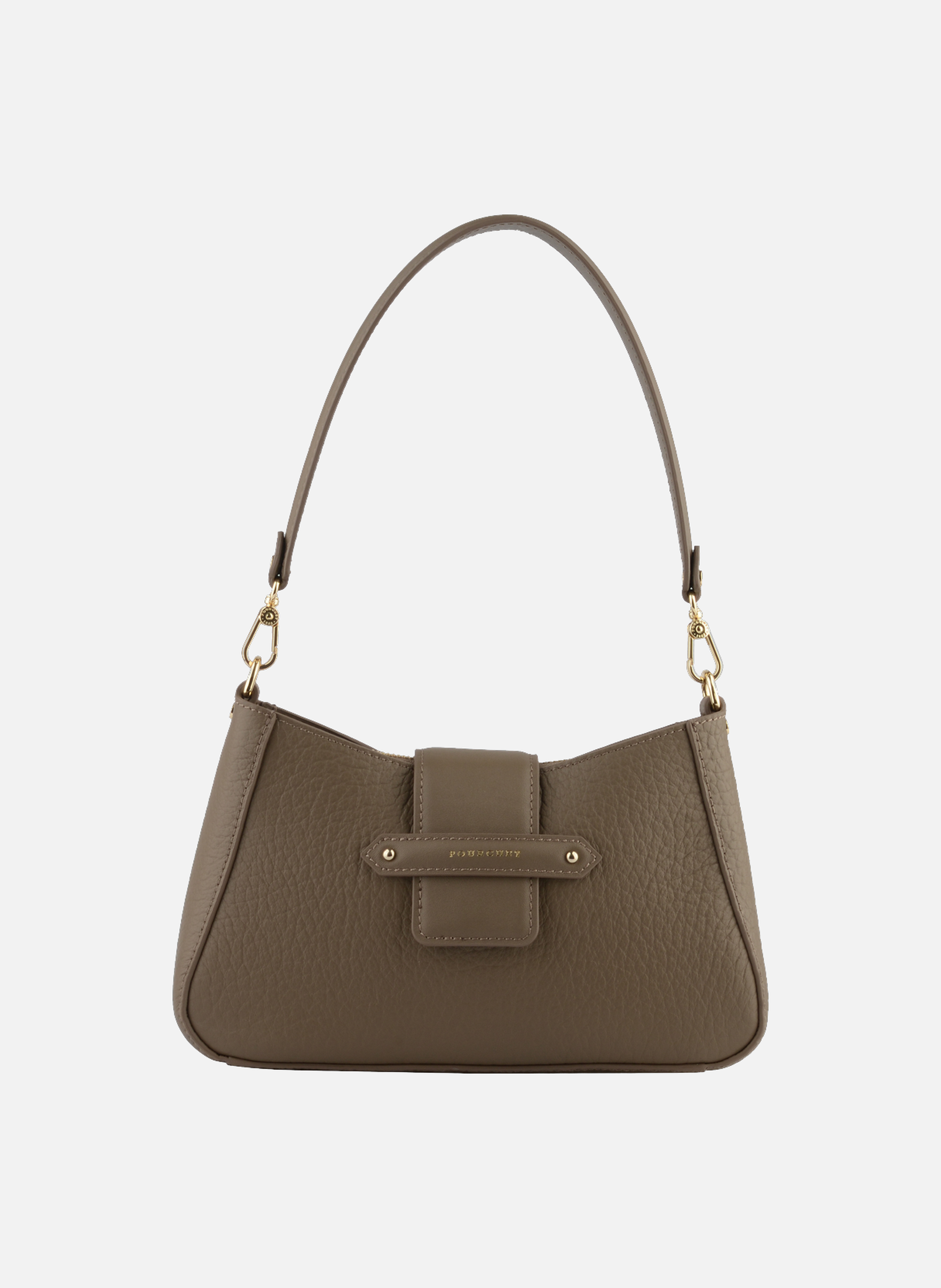 Fleuves | sac à main en cuir de vachette POURCHET Gris