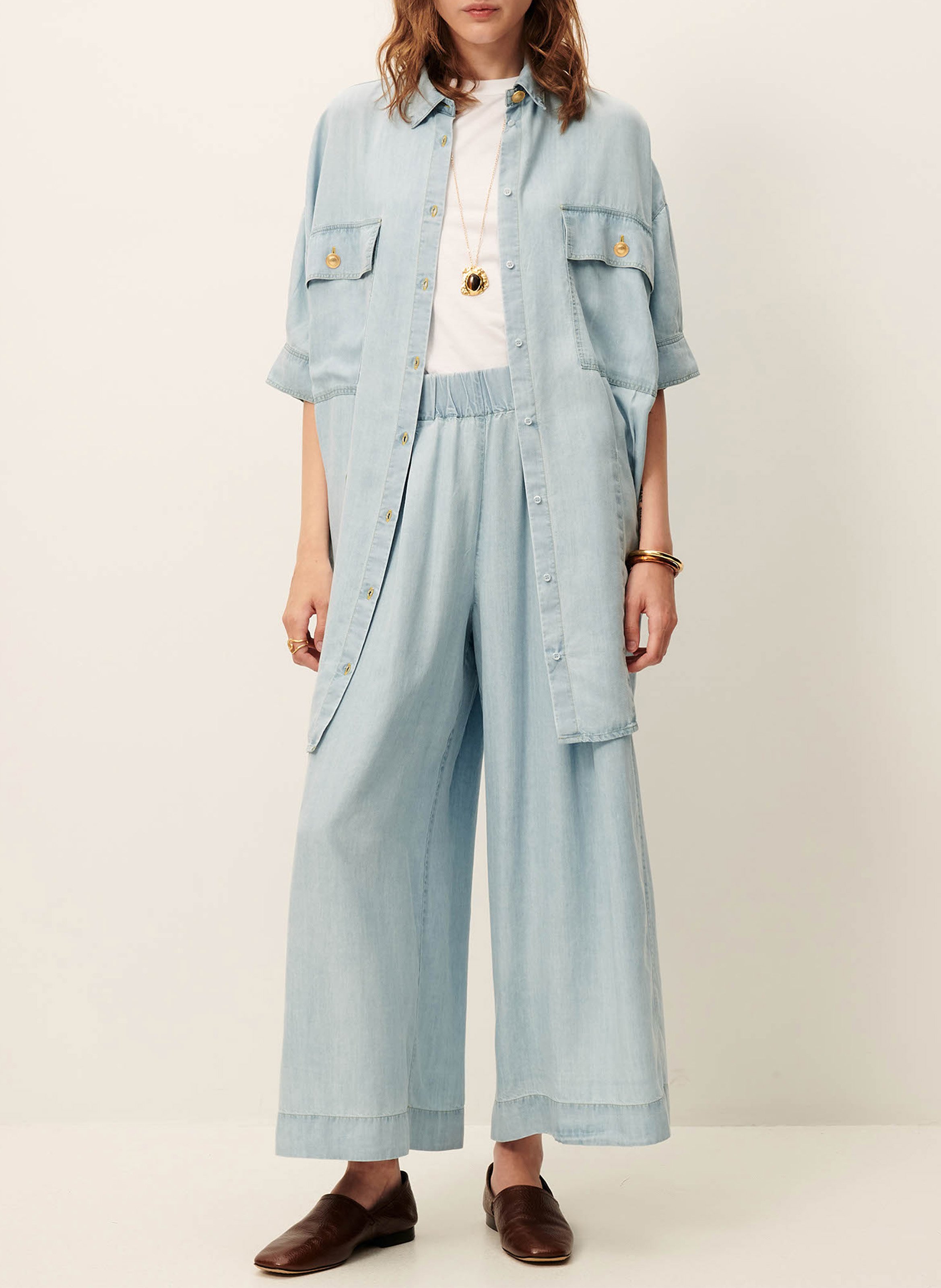 Pantalon large islanim SESSUN Bleu