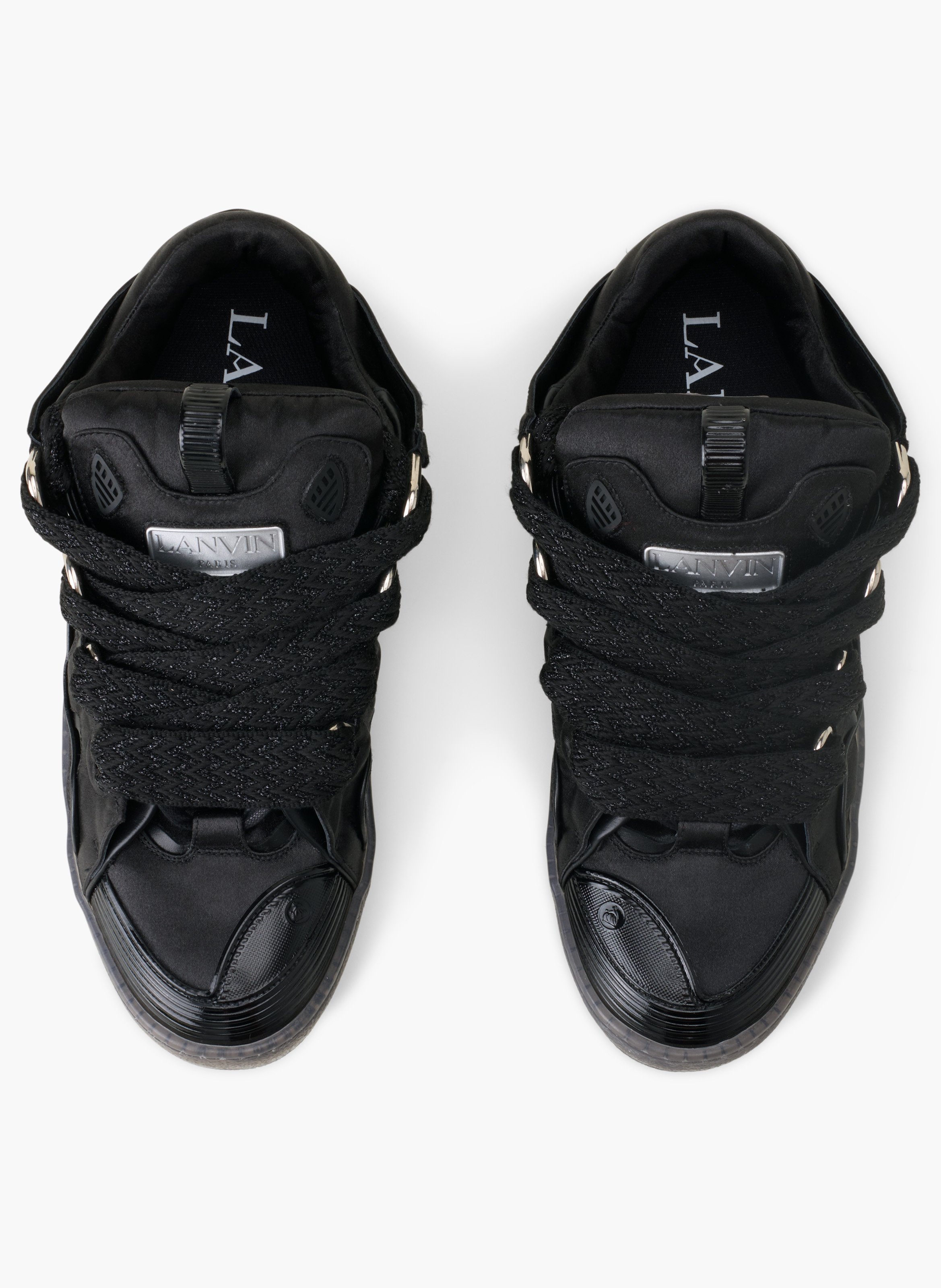 Sneakers curb en satin LANVIN Noir