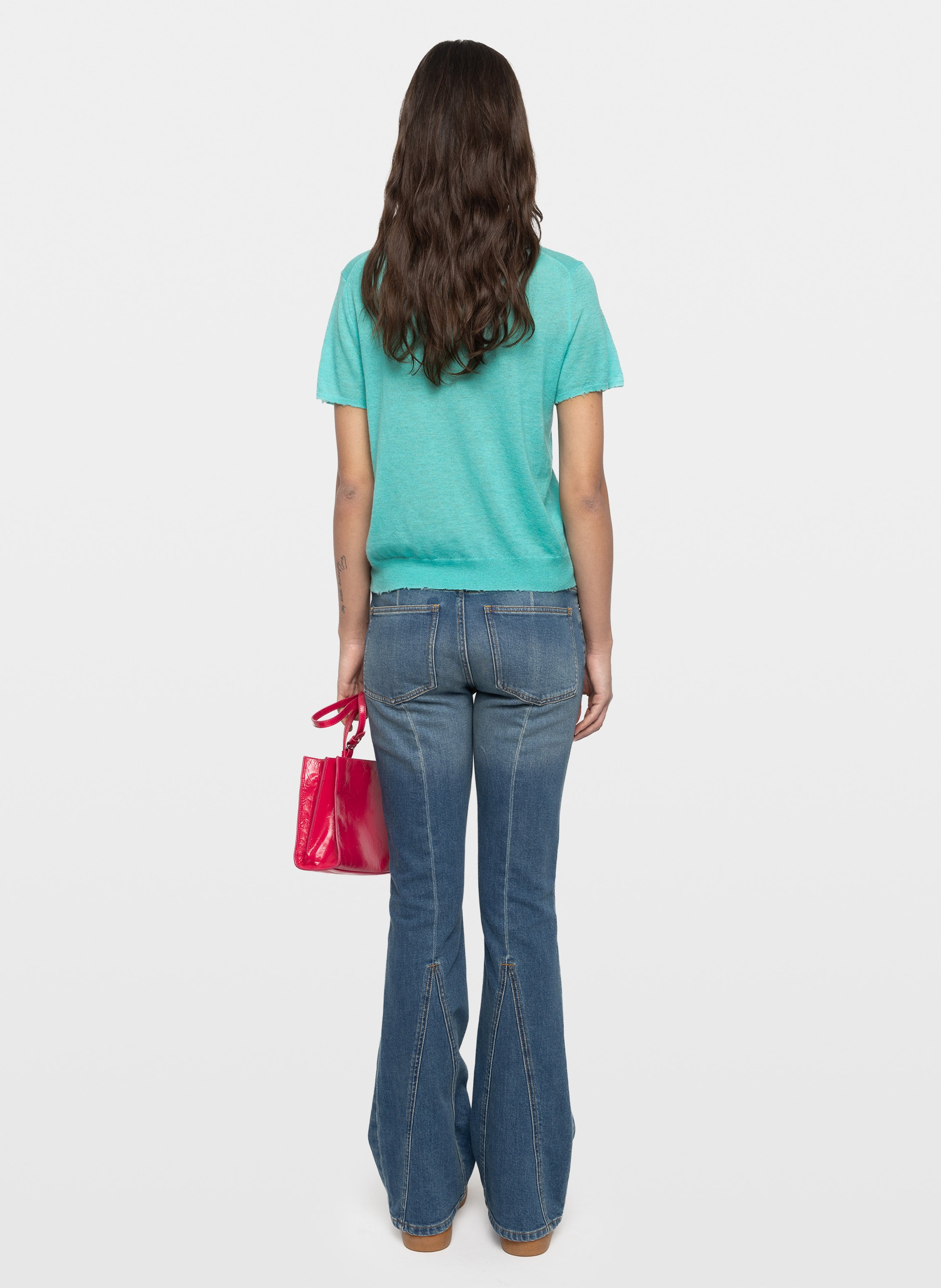 Tee-shirt col rond en cachemire idal ZADIG&VOLTAIRE Vert