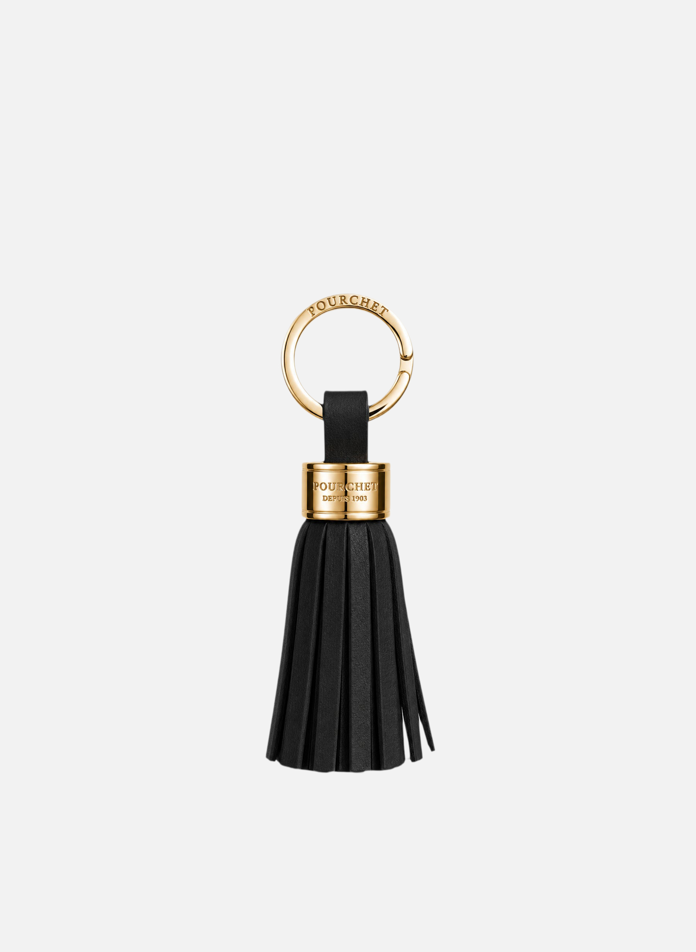 Accessoires | porte-clés en métal et cuir POURCHET Noir