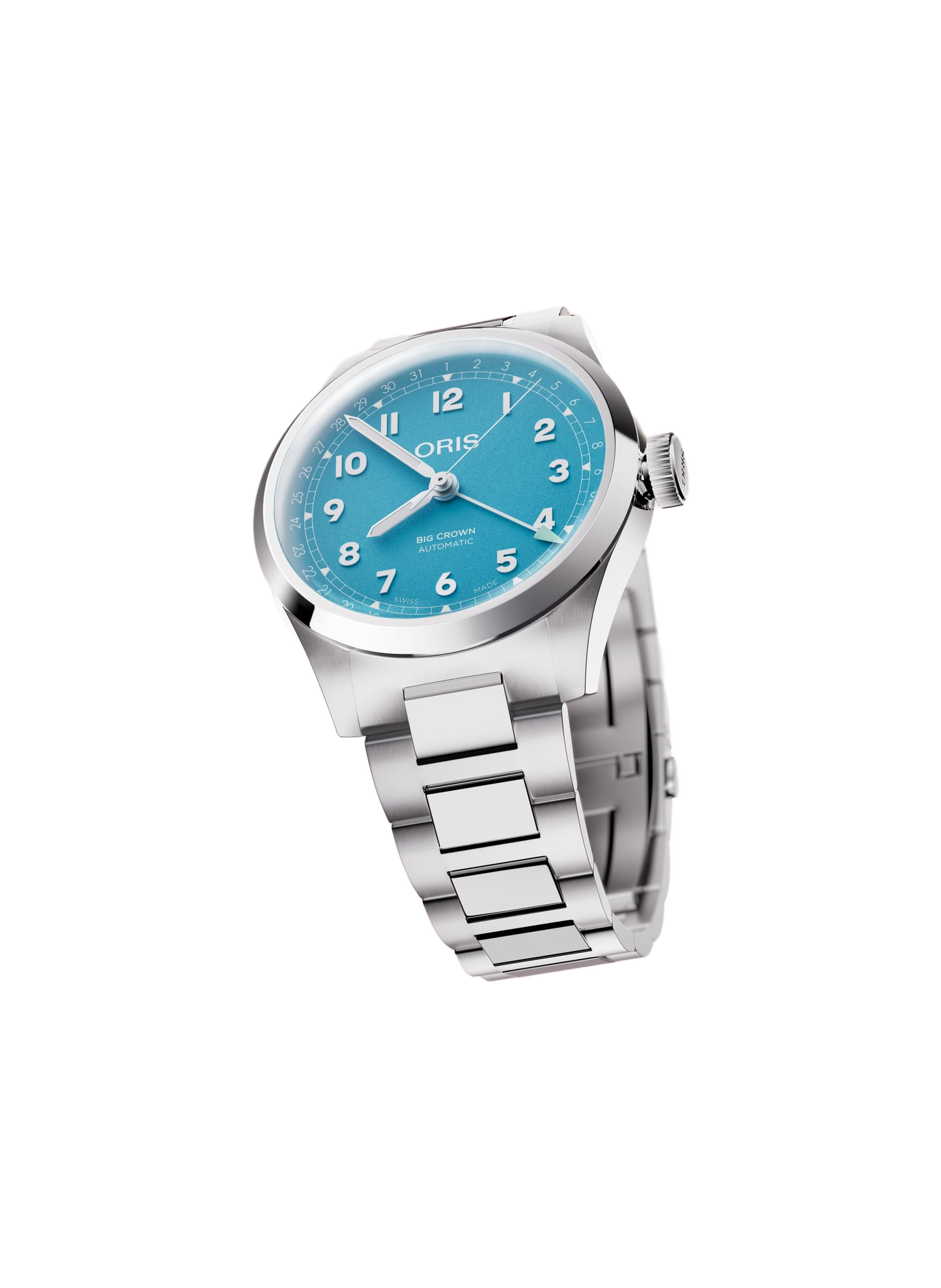 Montre automatique Oris Big Crown Pointer Date en acier inoxydable ORIS Bleu
