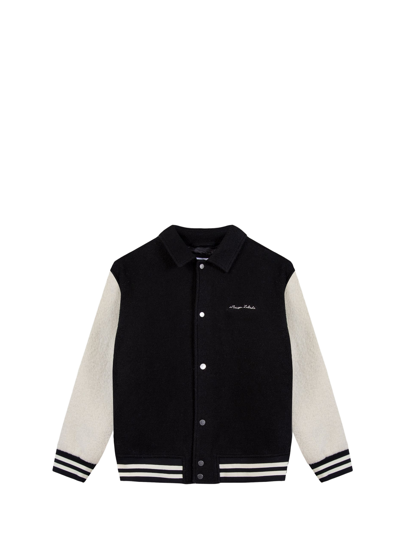 Veste brodée Nicot Drums en laine MAISON LABICHE Noir