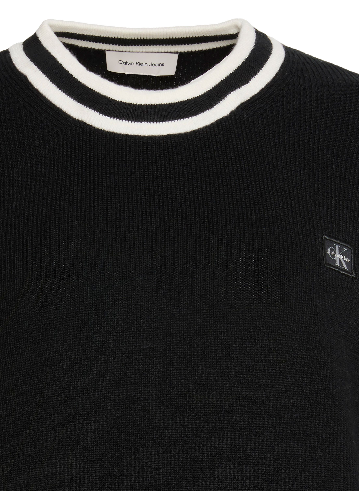 Gerader Baumwollpullover CALVIN KLEIN Schwarz