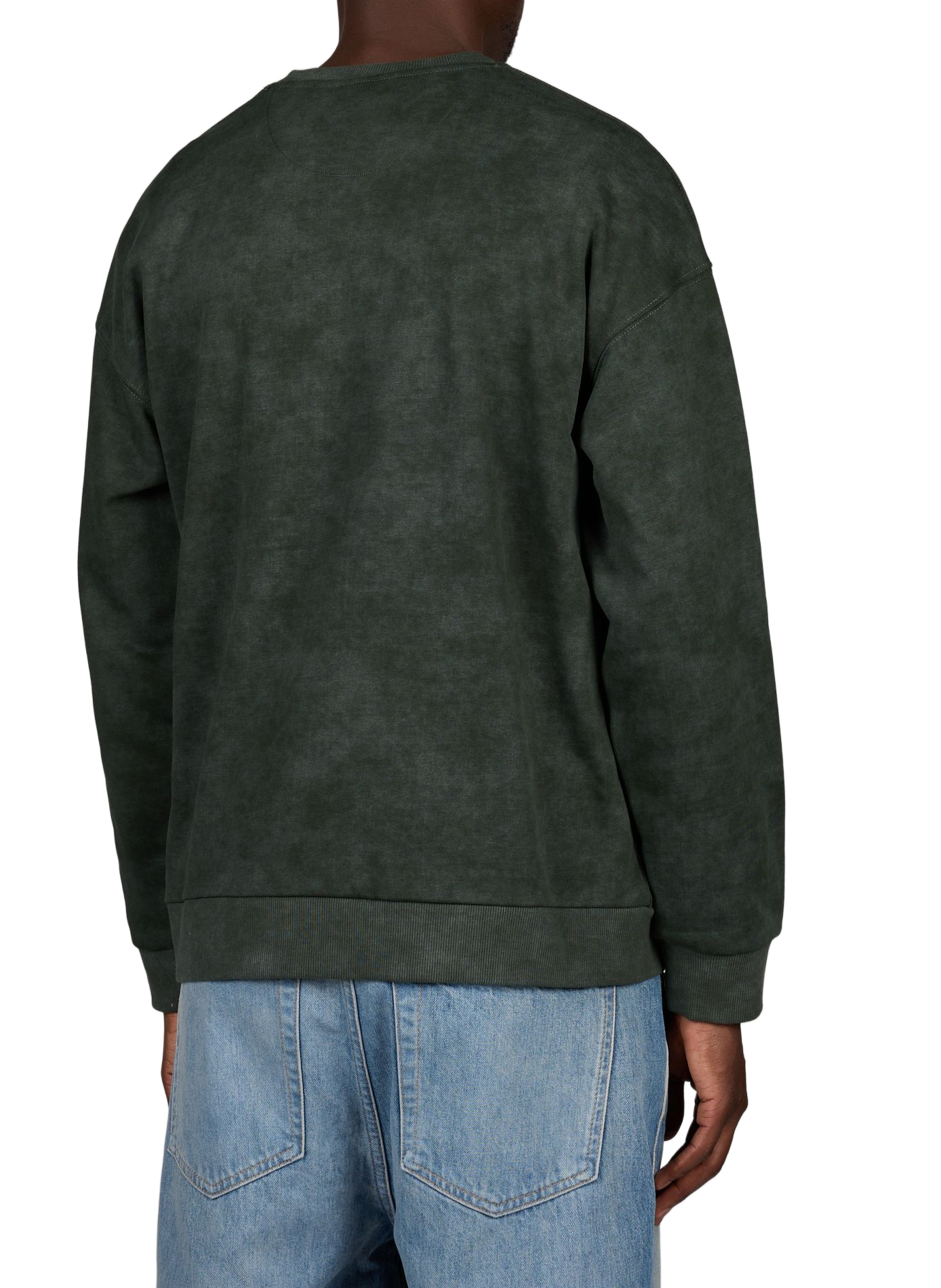 Straight cotton-blend sweatshirt FAGUO Green