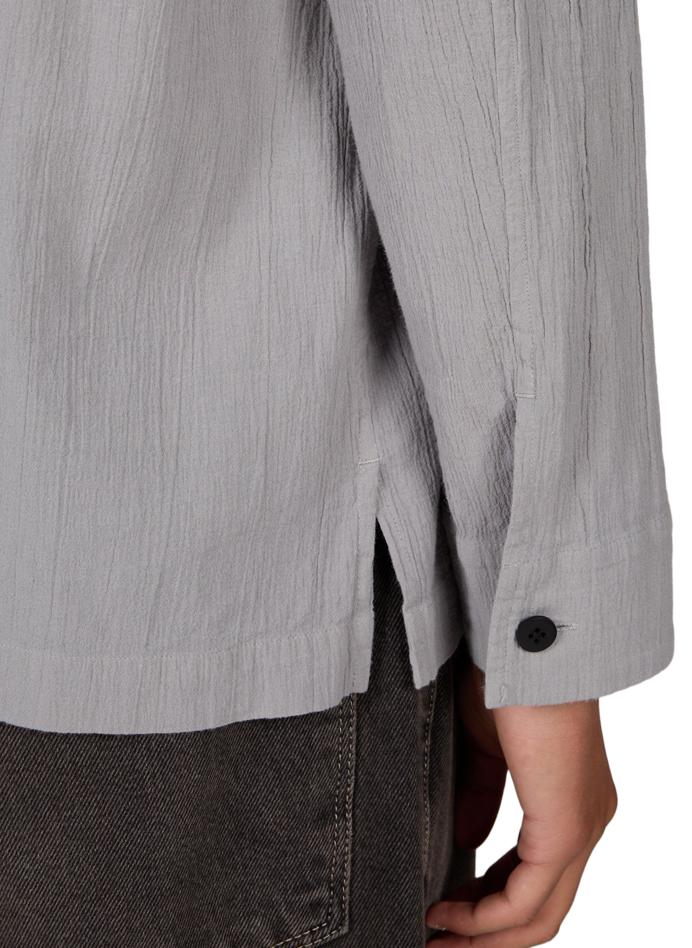 Straight cotton degradé shirt ISSEY MIYAKE Black