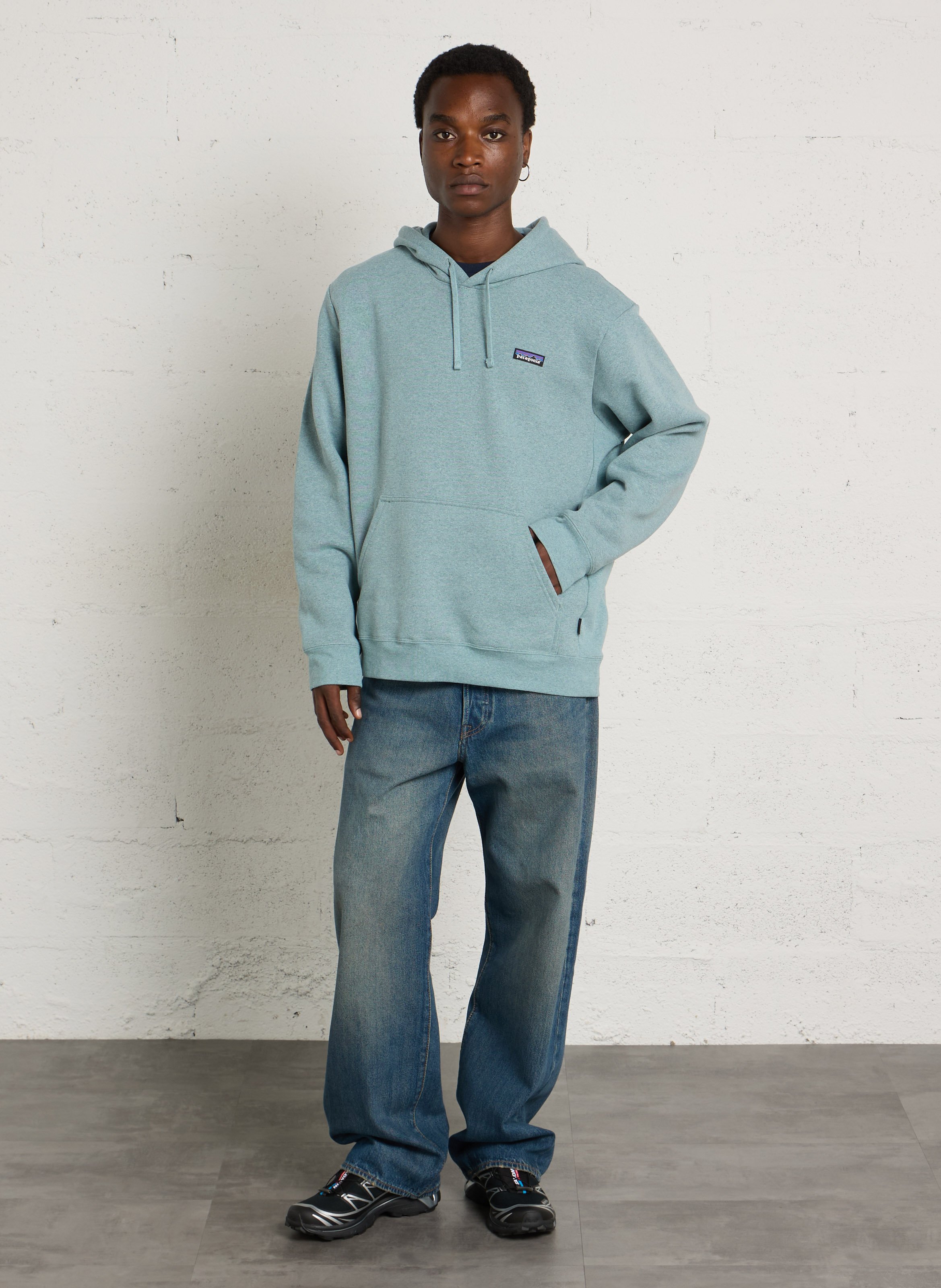 Hoodie heren P-6 Label Uprisal Hoody PATAGONIA Blauw