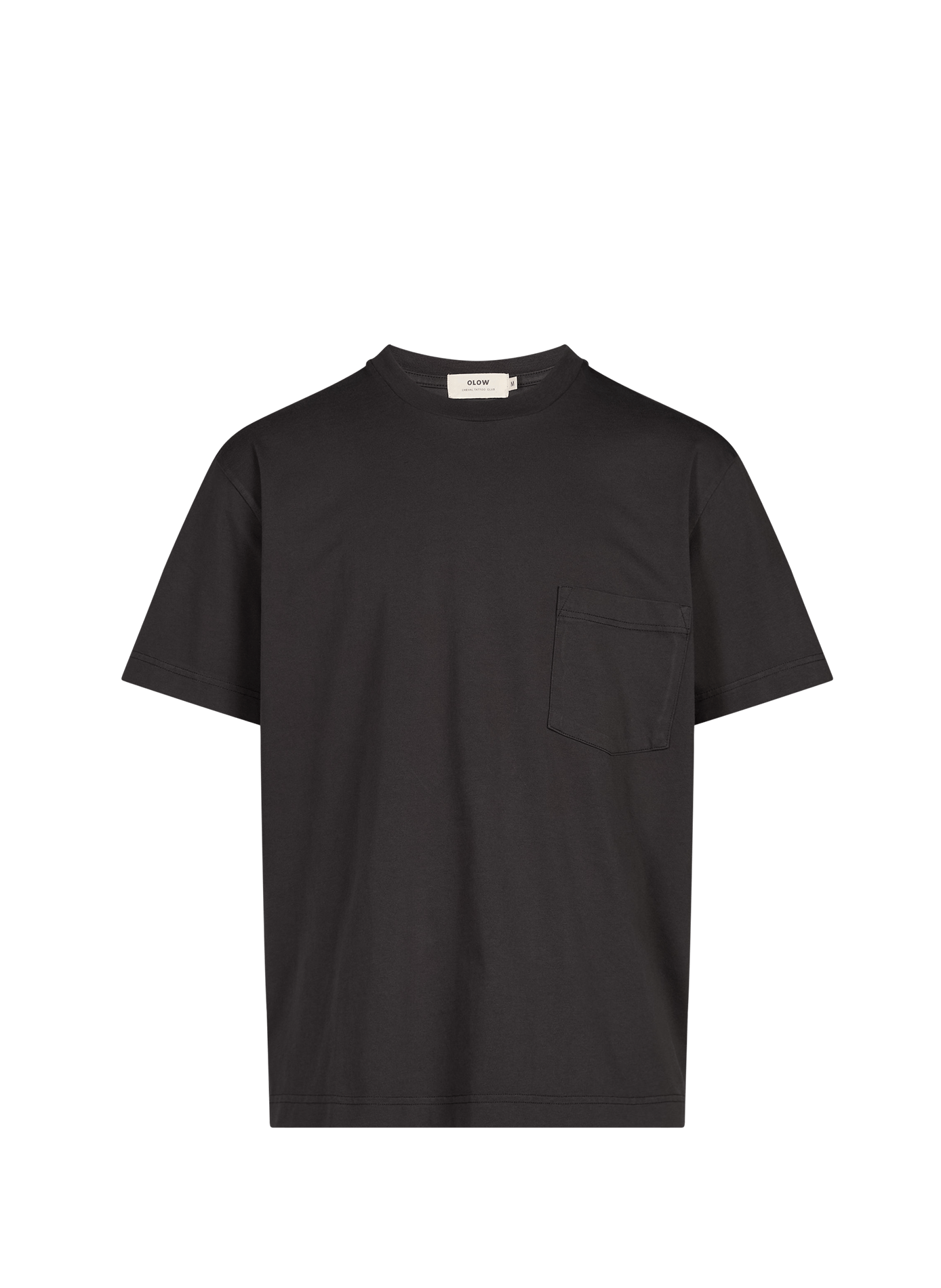 Oversized cotton crew-neck T-shirt set OLOW Black