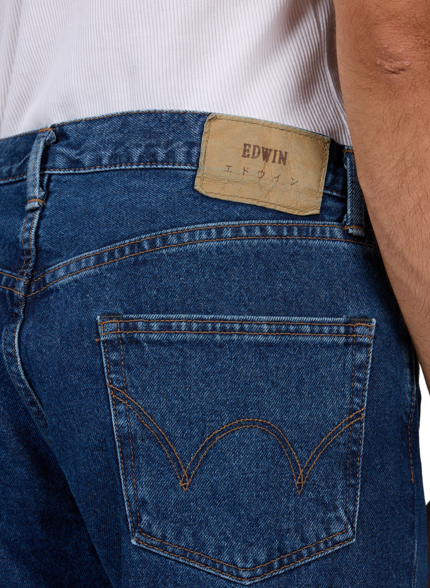 Gerade geschnittene blaue Jeans aus Baumwolle EDWIN Blau