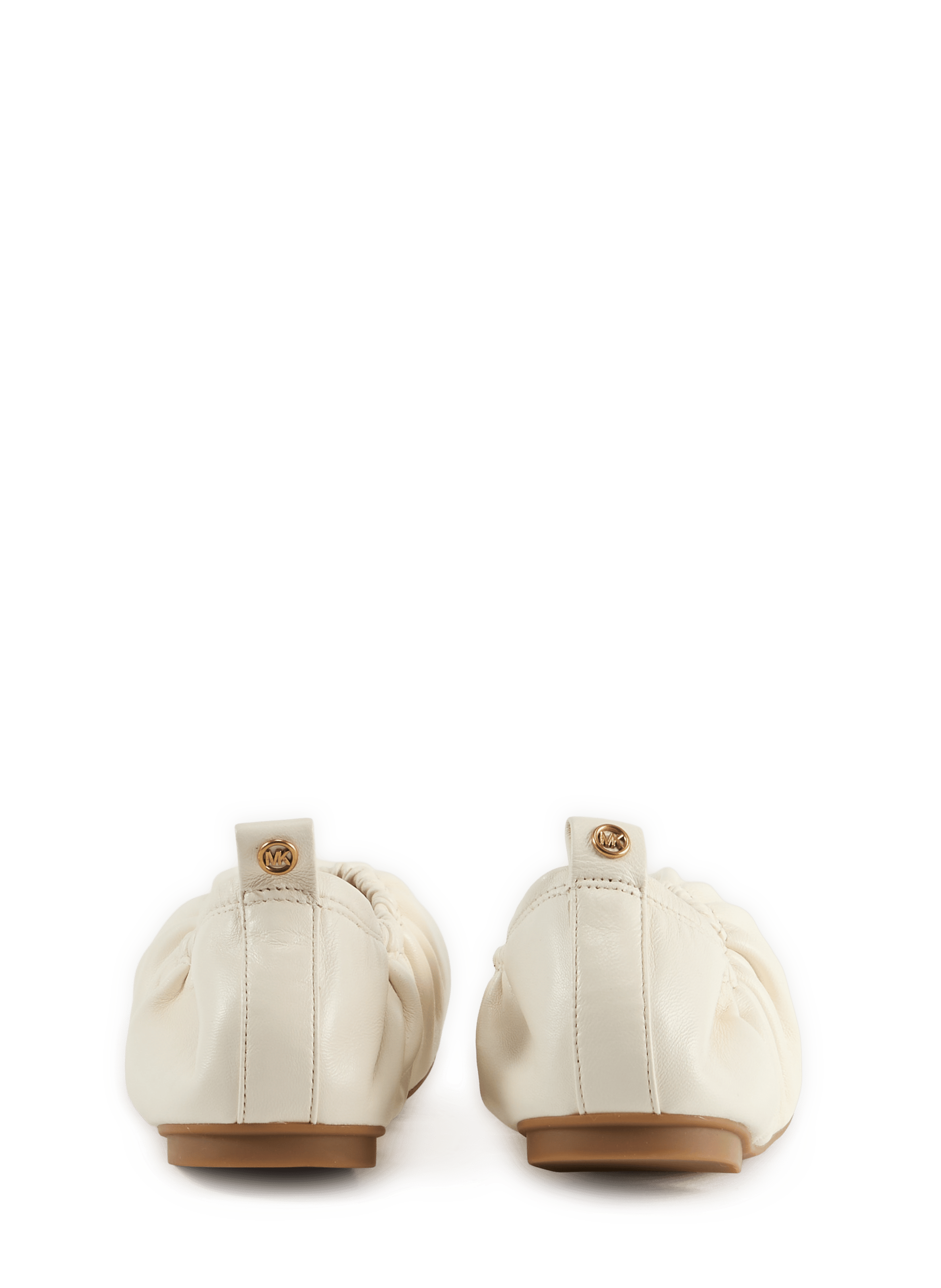 Bri gathered leather ballet flats MICHAEL KORS Beige